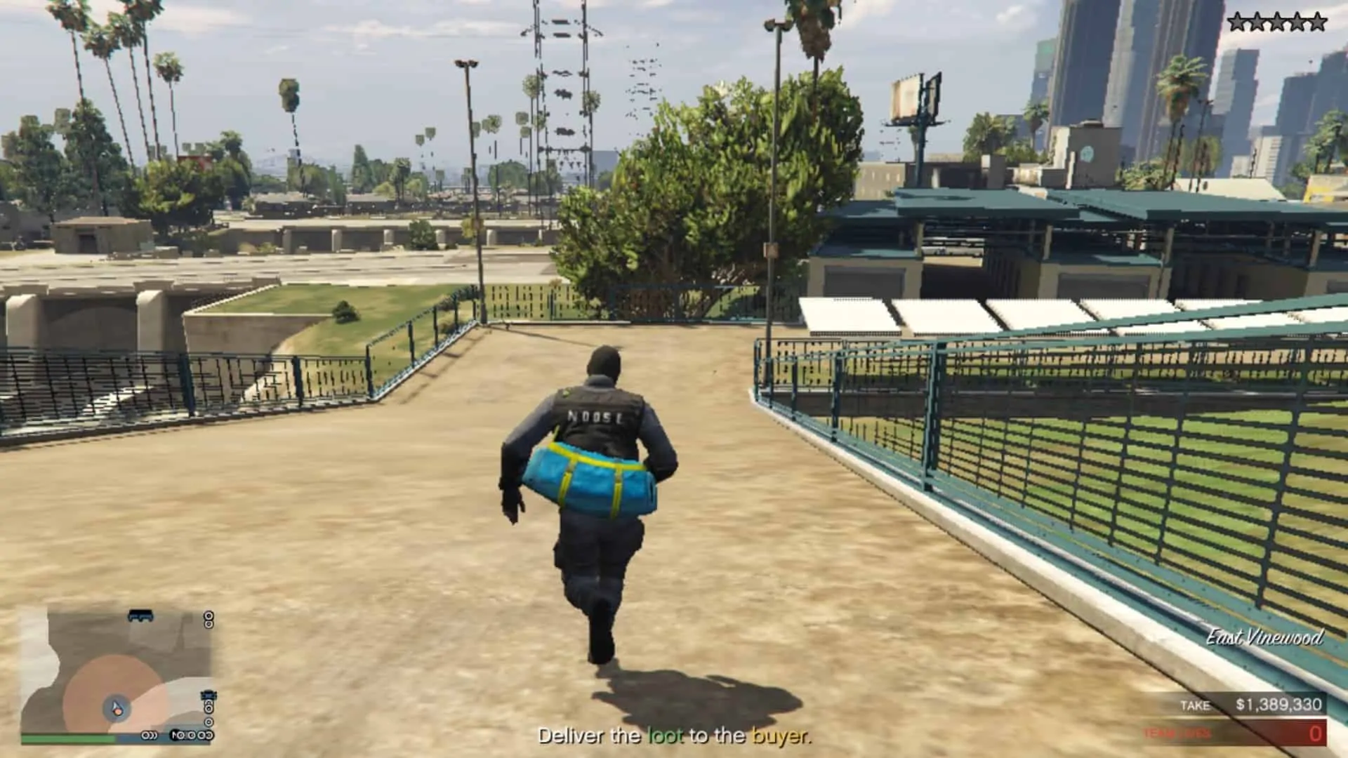 Descending down at the end of the right hand side