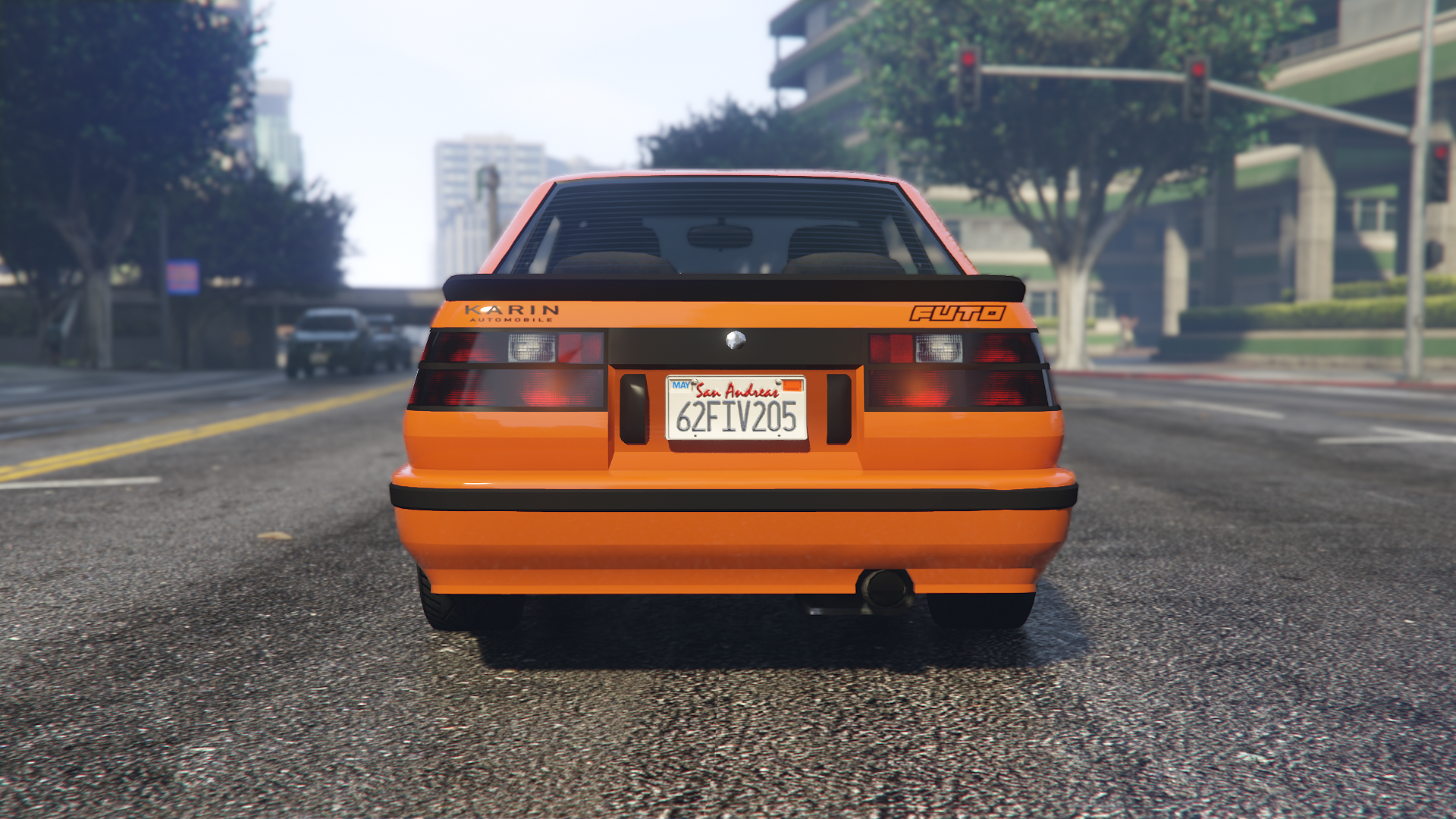 The back of the Karin Futo as seen in GTA Online.