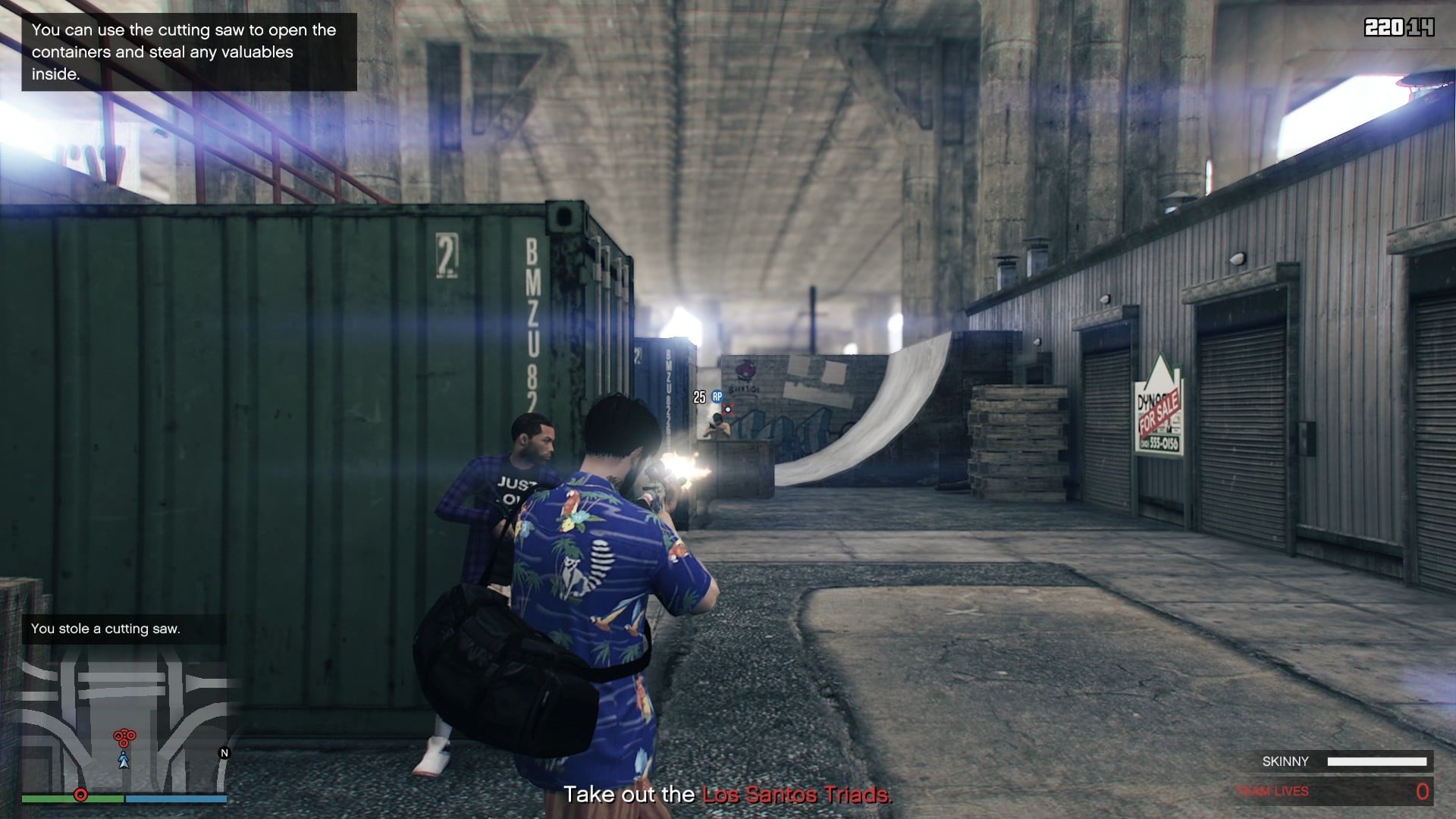 Protecting Skinny from the Los Santos Triads.