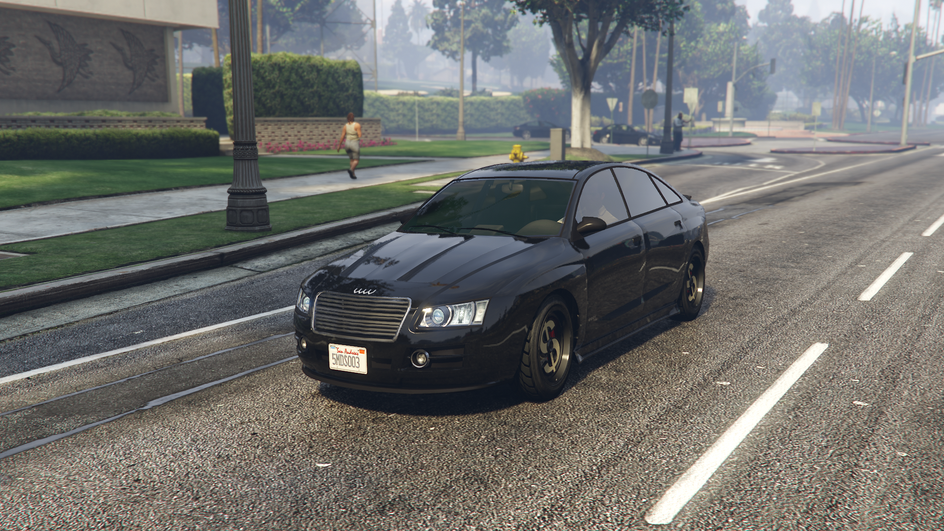 Michael's unique black Obey Tailgater as seen in GTA 5's story mode.