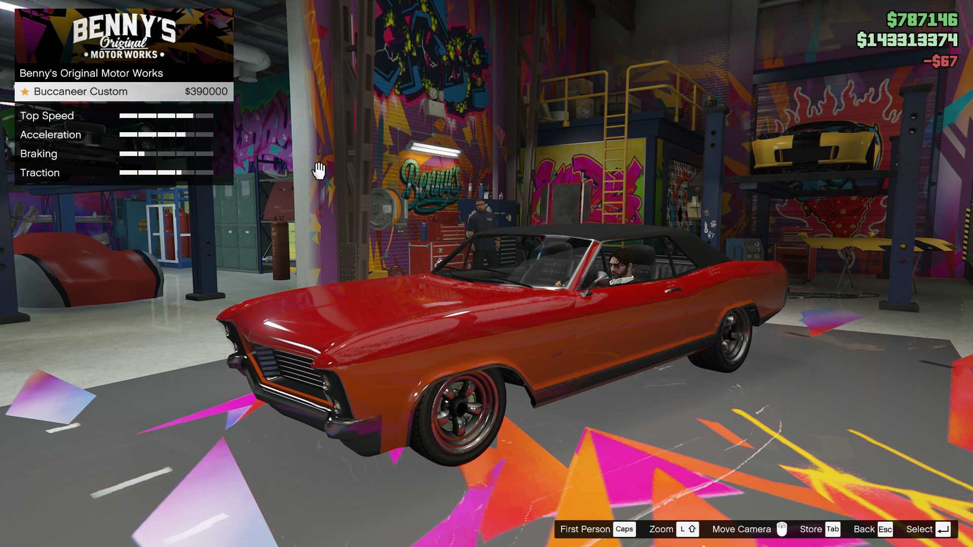 The option to convert the base model to a custom buccaneer at Benny's Original Motor Works.