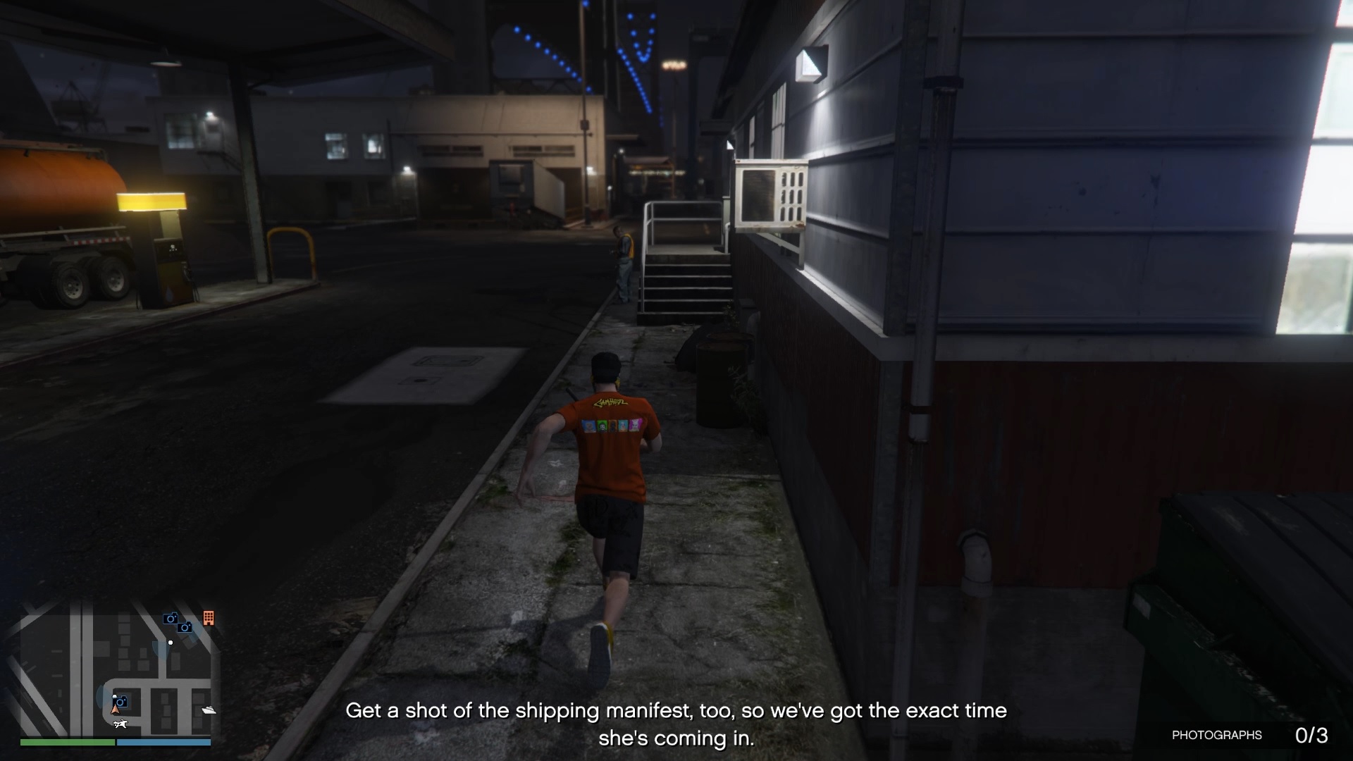 The office cabin with the employee guard outside.