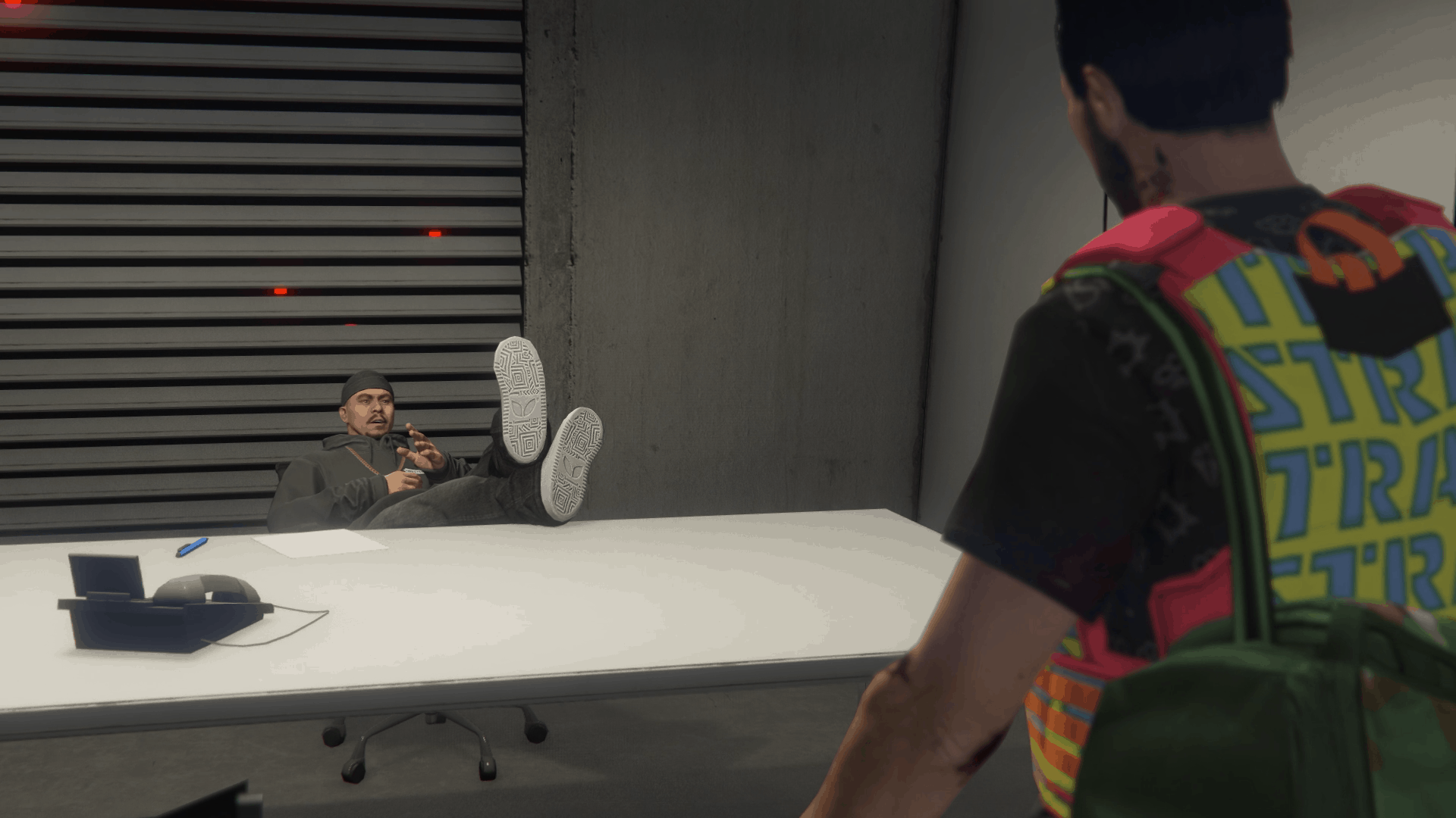 Cutscene plays after reaching the interrogation room