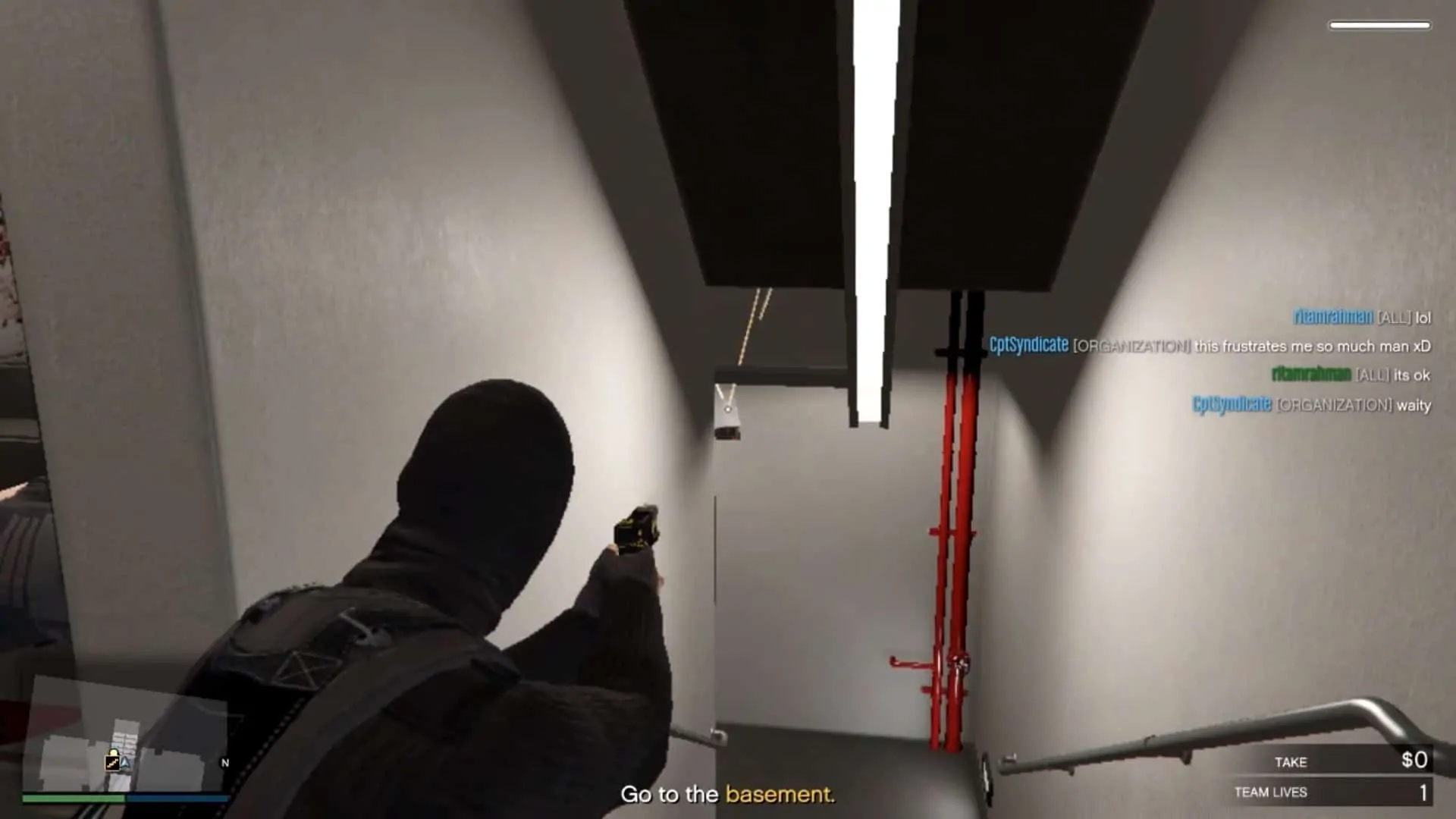 Camera as you go down the stairs