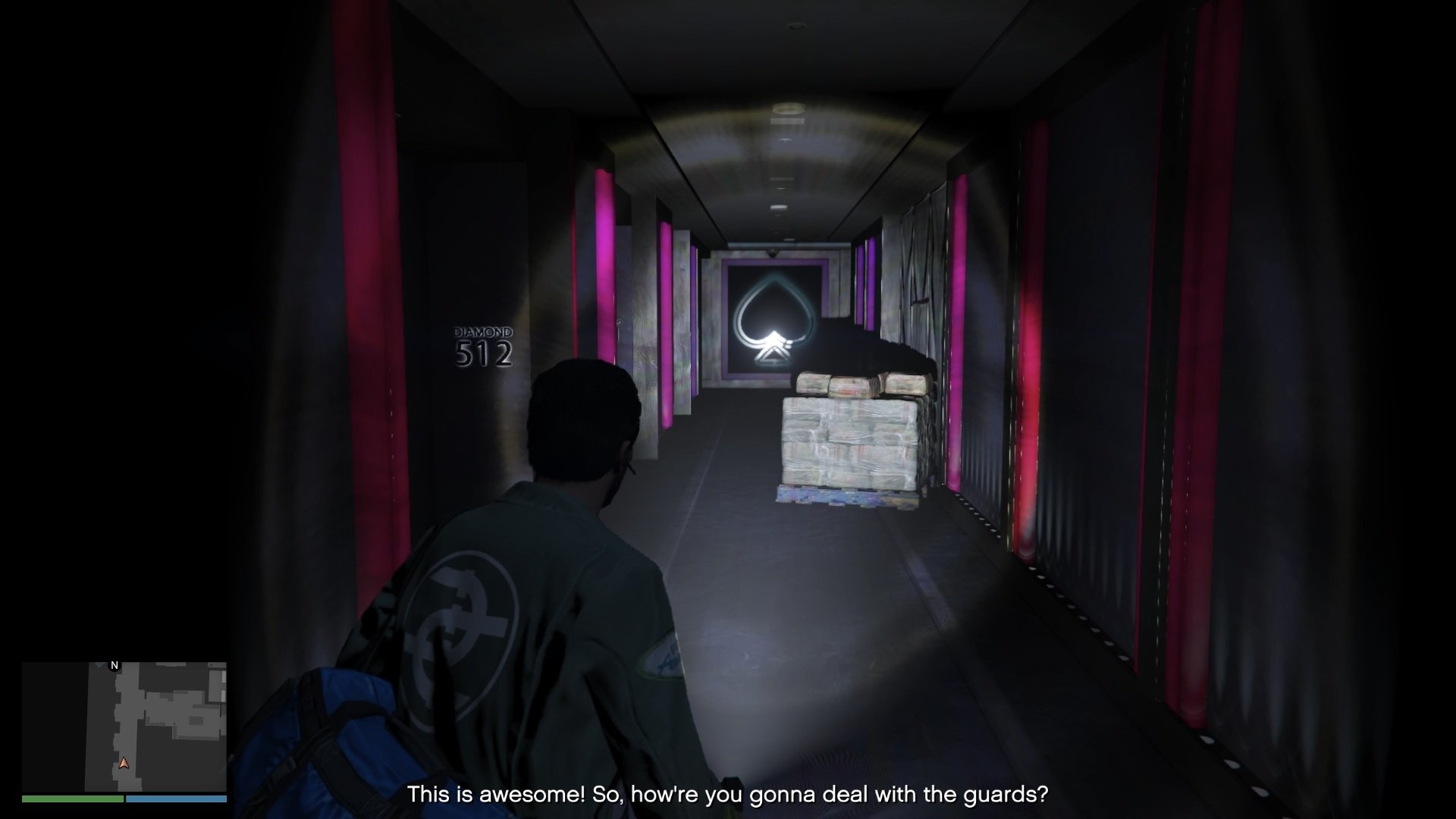 You can aim down sights with the flashlight to turn it on and see ahead of you.