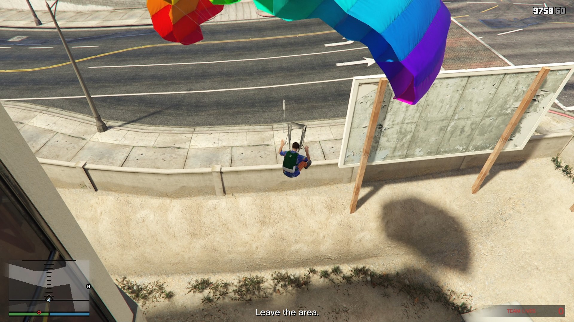 Escaping the construction site.