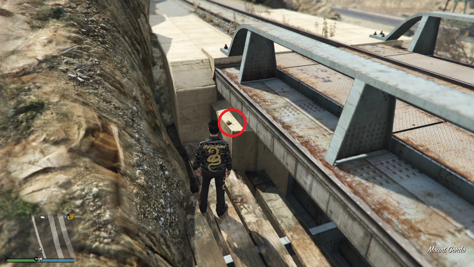 The Yuanbao is on the railroad bridge near the Braddock Tunnel.