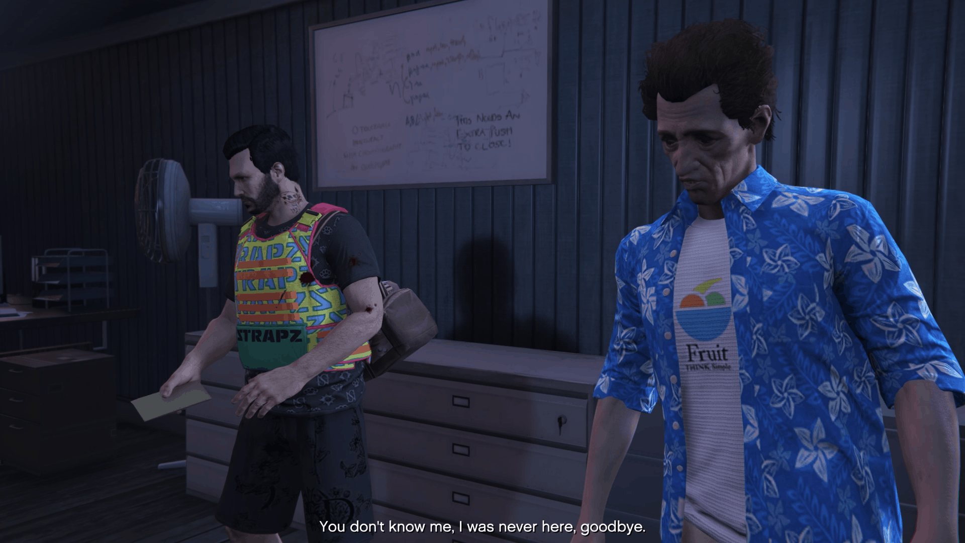 Mission completion cutscene