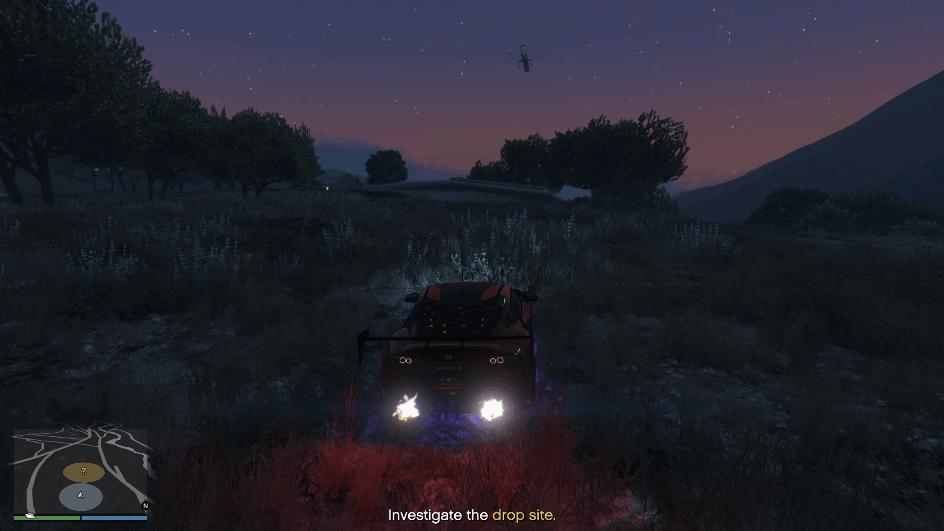 Driving to the drop site to investigate it