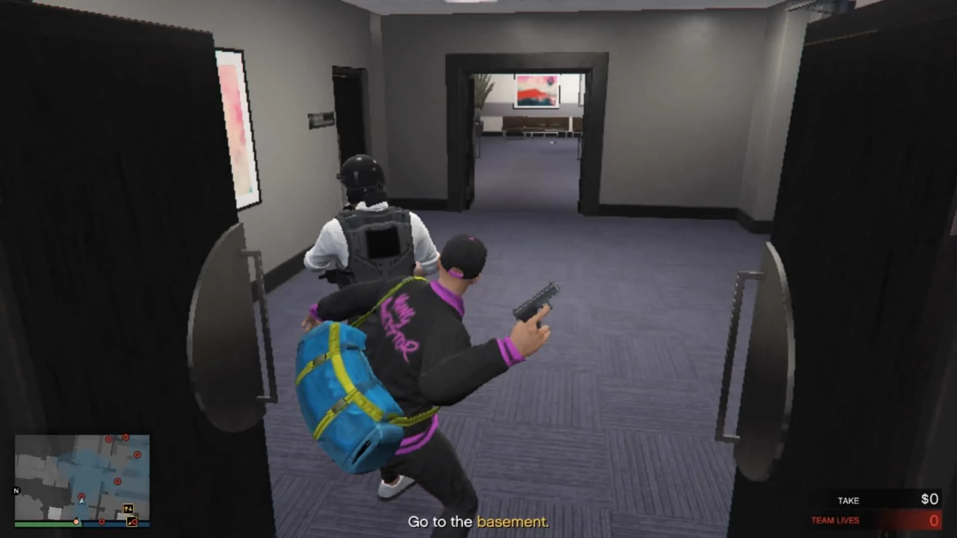 Taking out the guard after he turned around