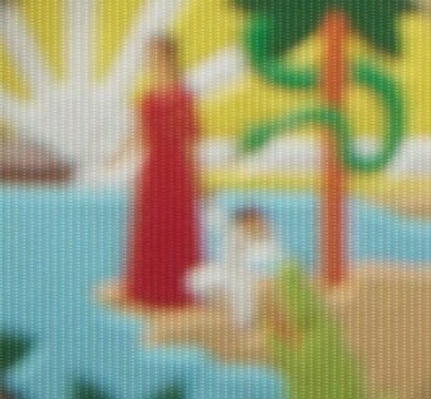 Leonida State Seal showing an alligator attacking a human.