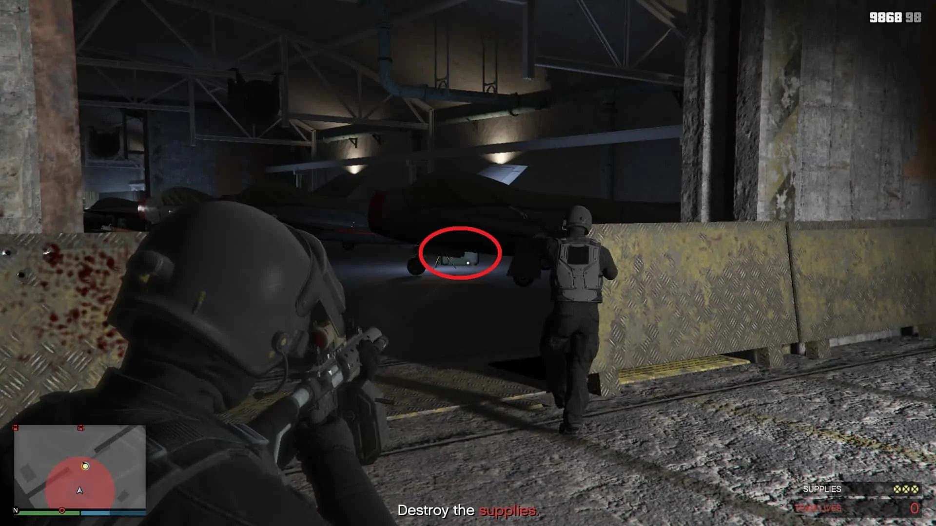 Fourth supply box in the hangar by the plane to the right