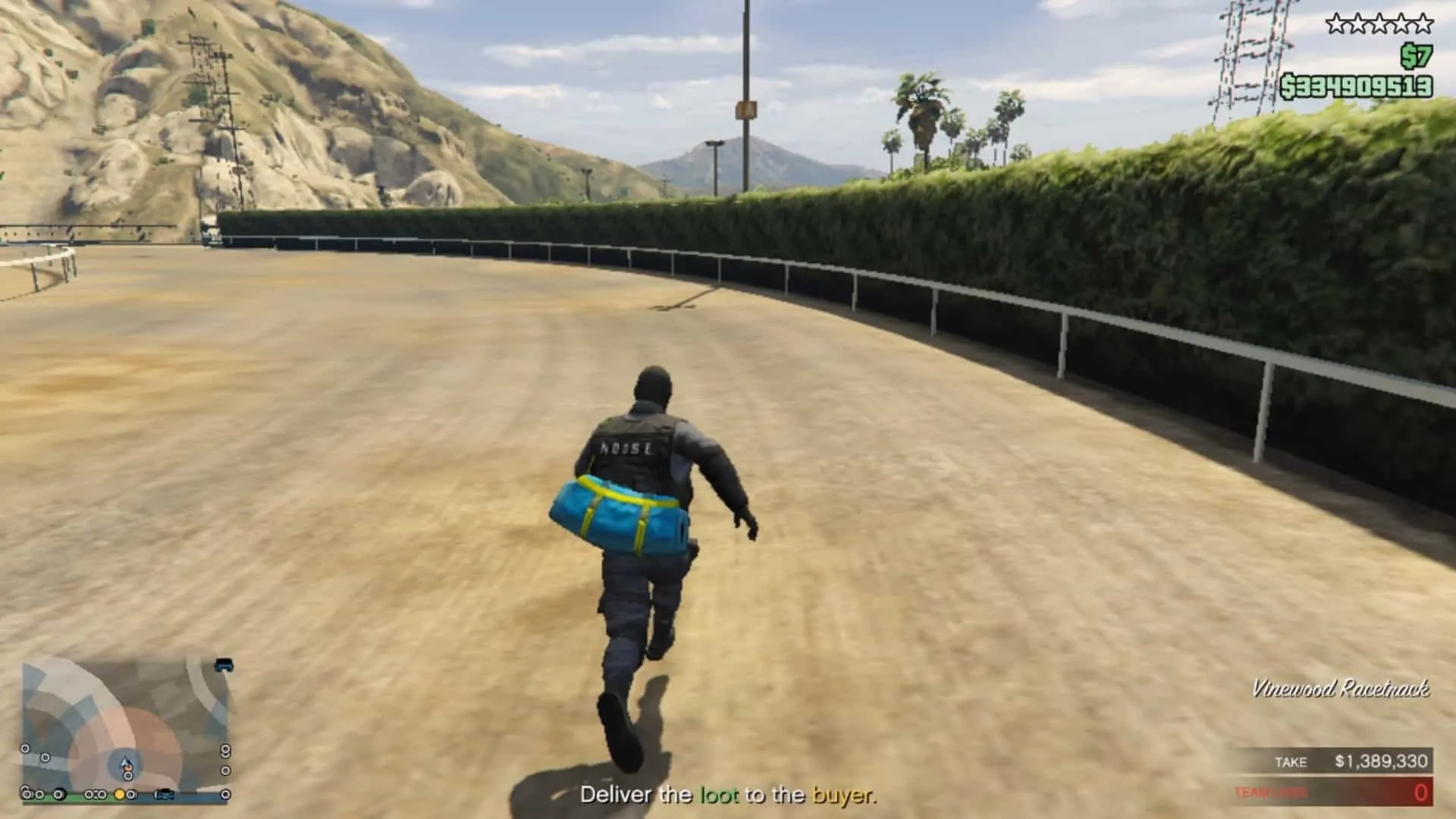 Running to the right hand side of the race track