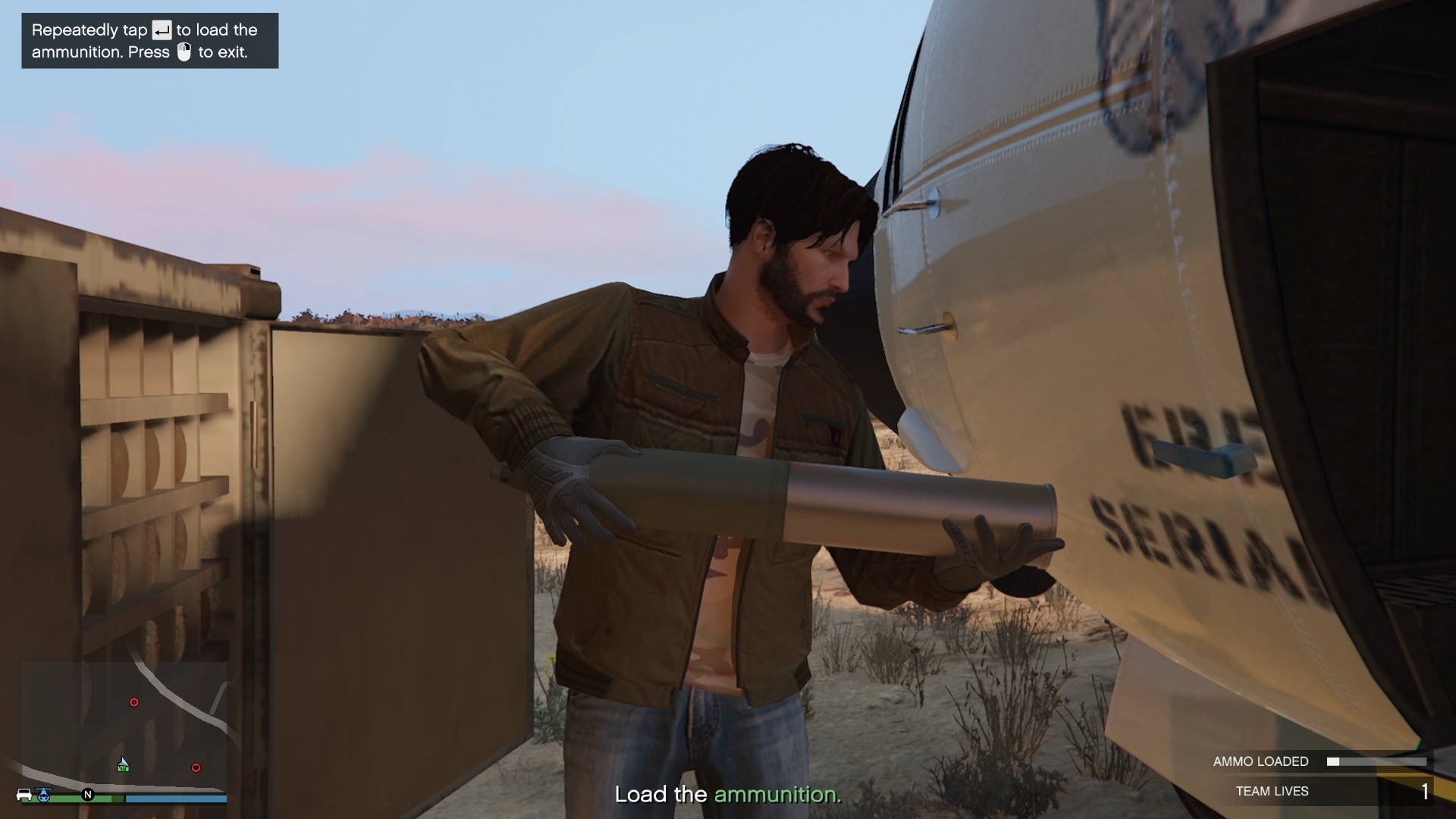 Loading ammunition into the Titan.