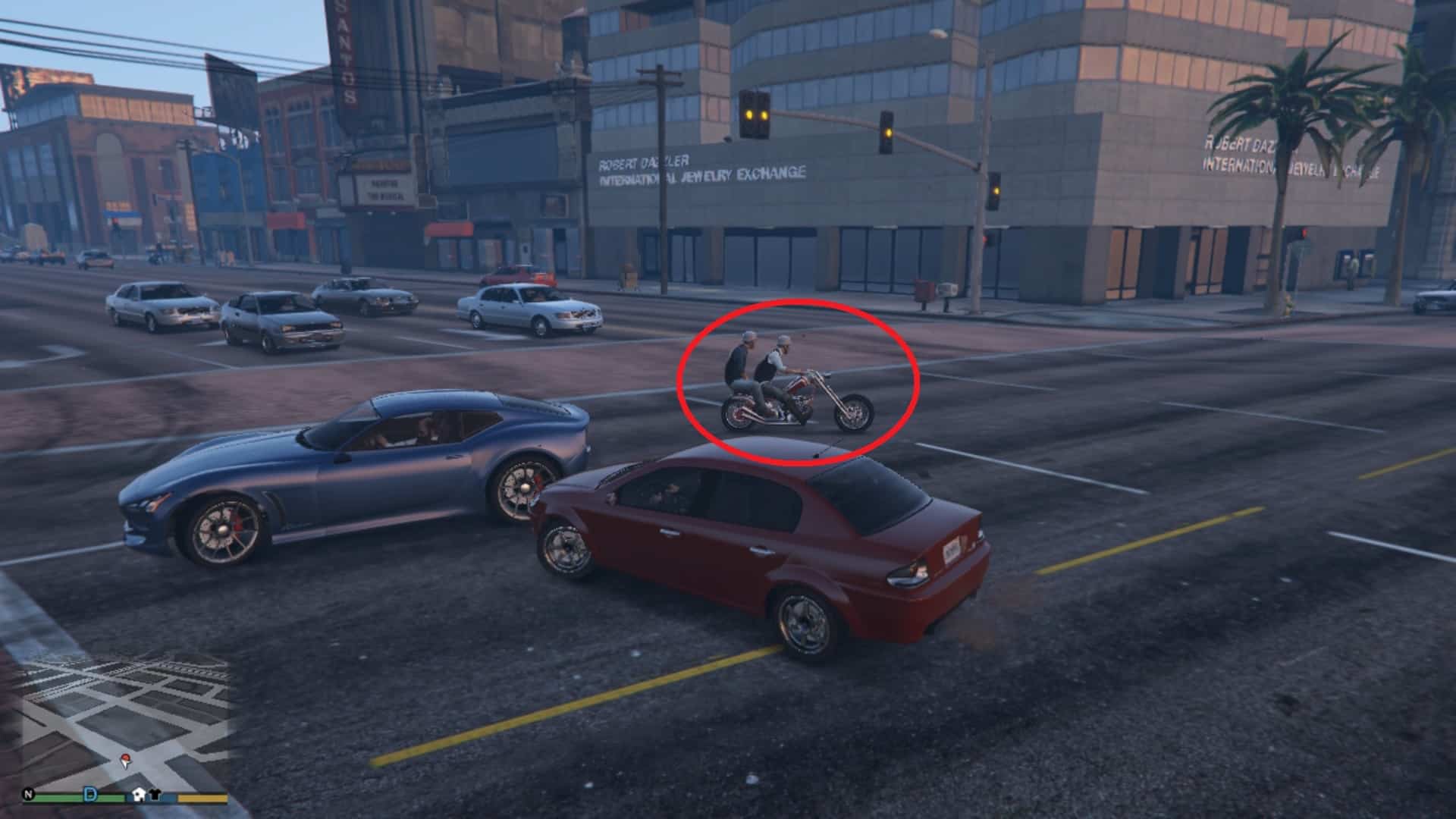 Lost MC members riding away after robbing the ma