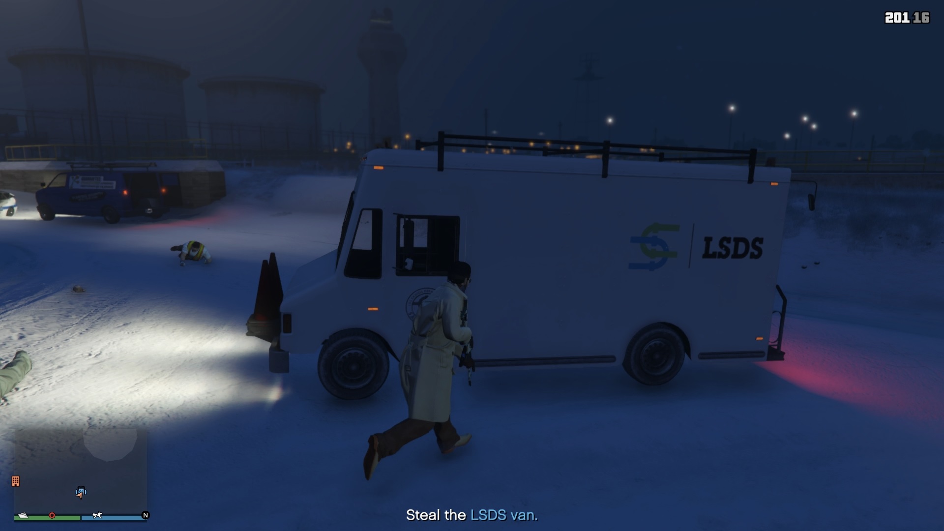 LSDS van arrives at the site.