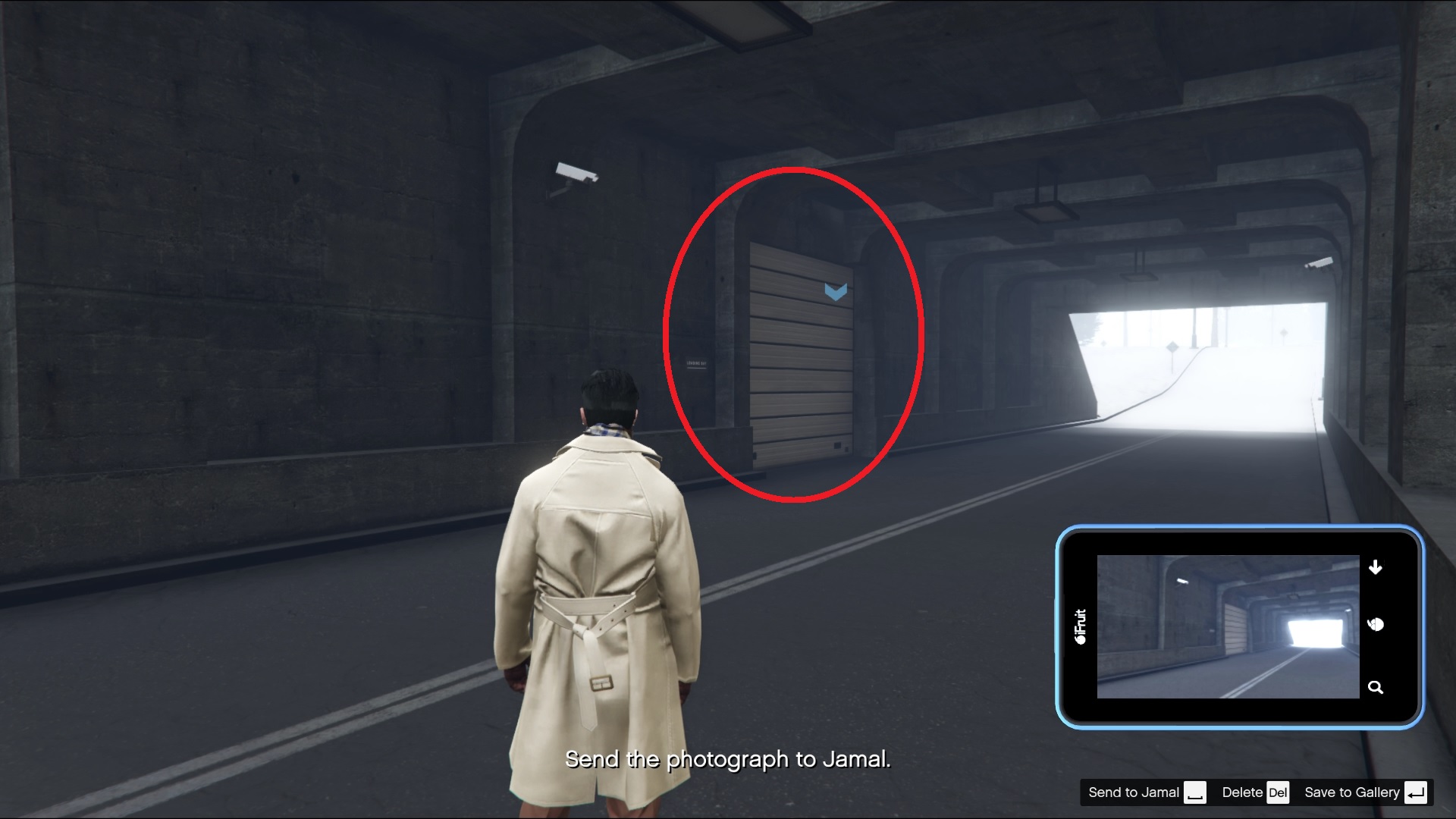 Security tunnel exit point of interest.