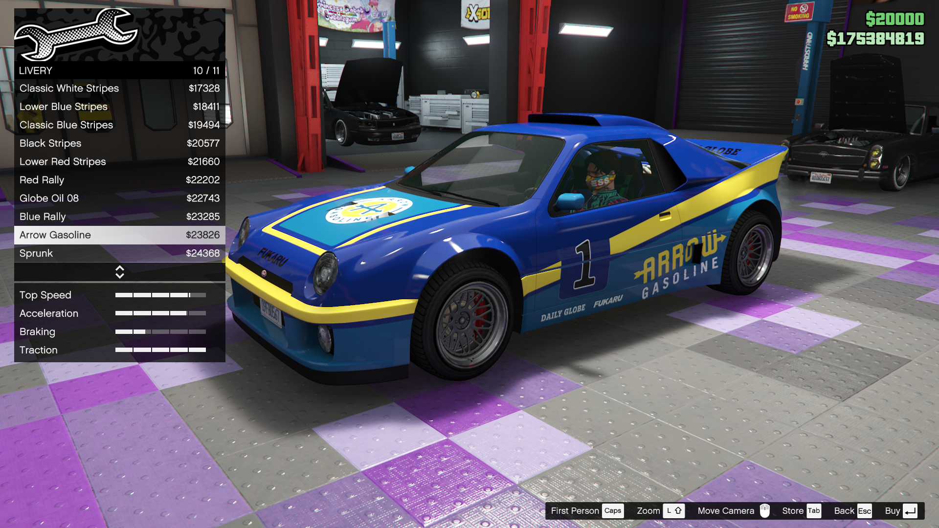 'Arrow Gasoline' livery applied on GB200 in GTA Online.