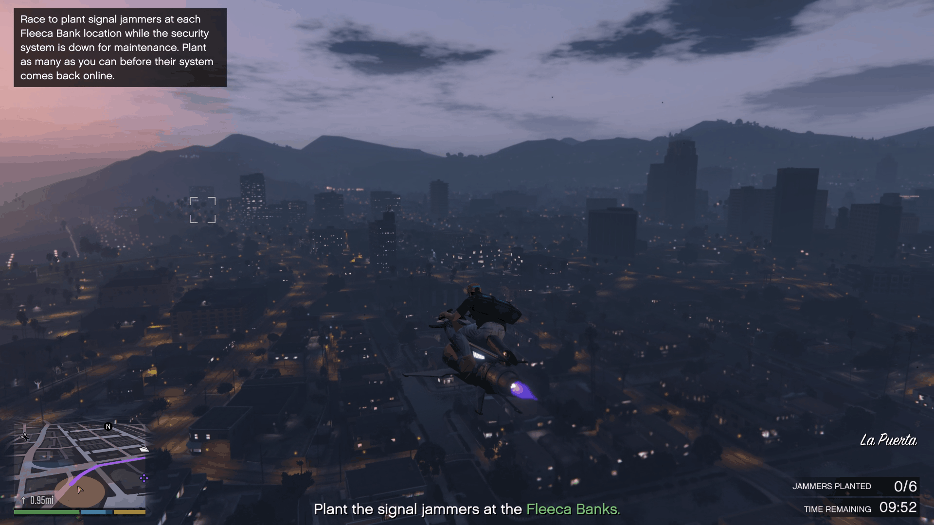 Timer to plant the jammer starts