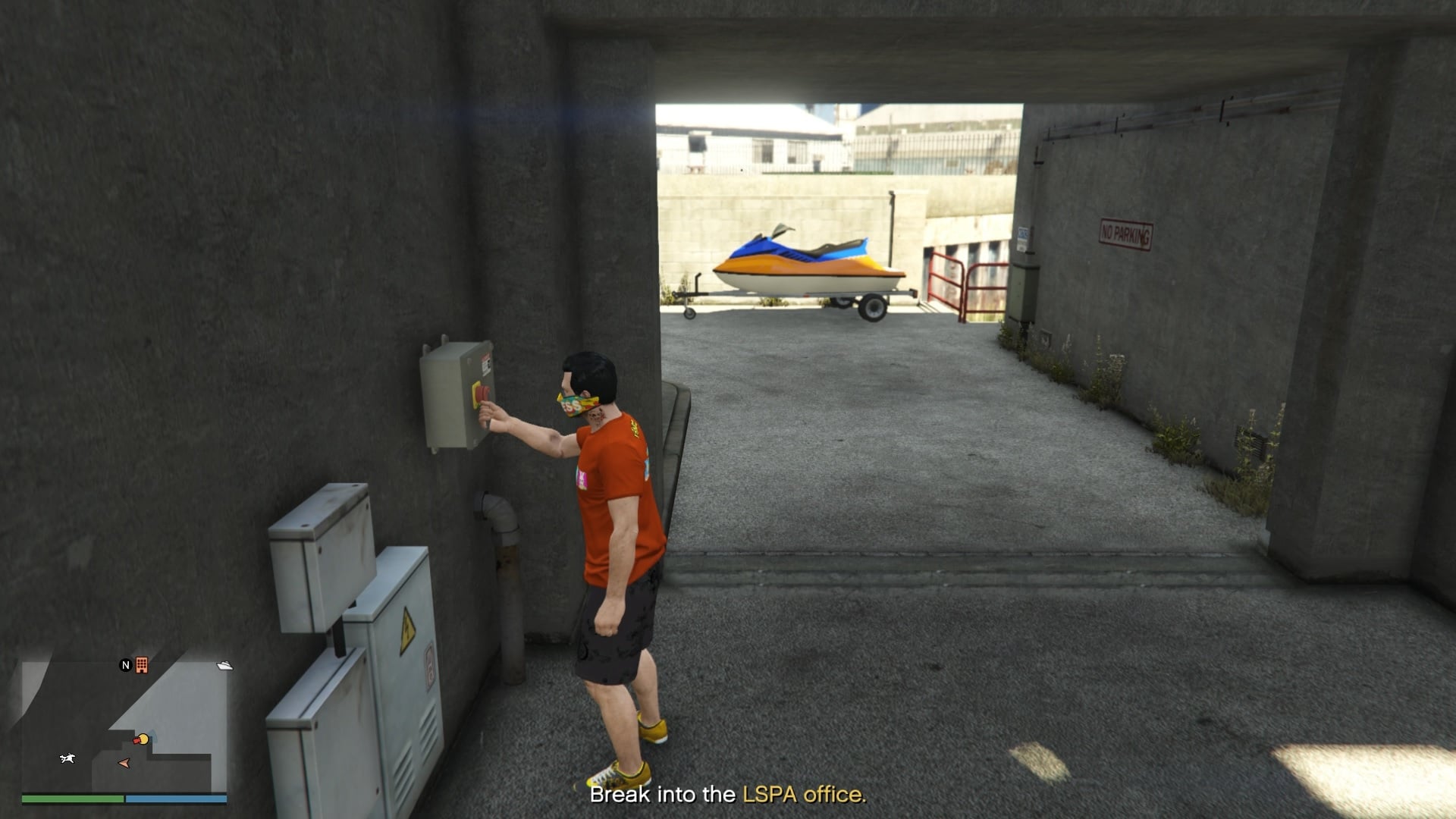 In our case, the circuit box was on the wall to the right side of the main entrance of the LSPA office.