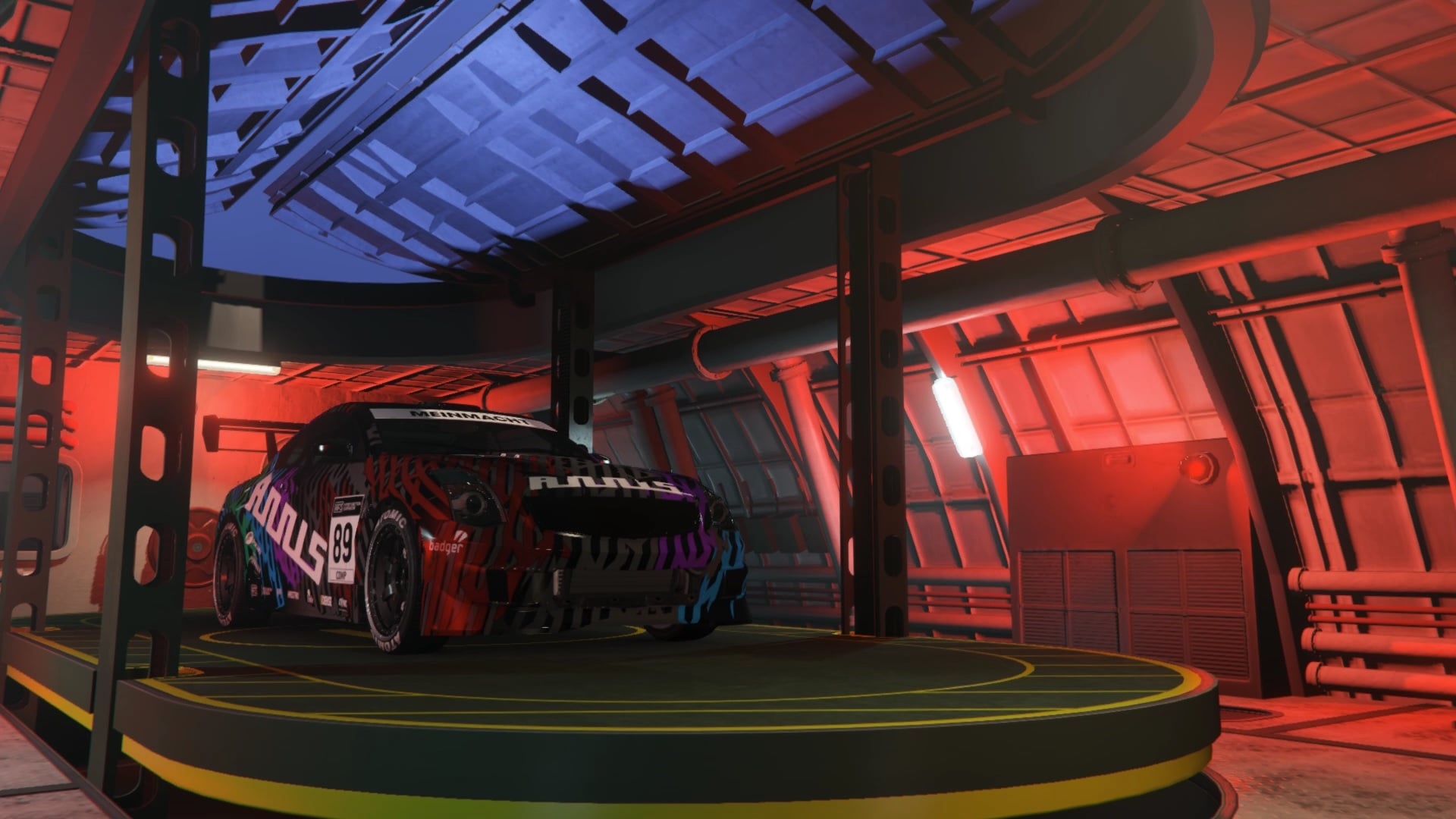 Exiting the submarine via the landing pad exit.