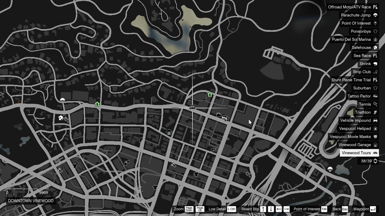 Bus Icon indicating the location of the bus on Alta Street in Downtown Vinewood just beside Up-N-Atom Burger joint