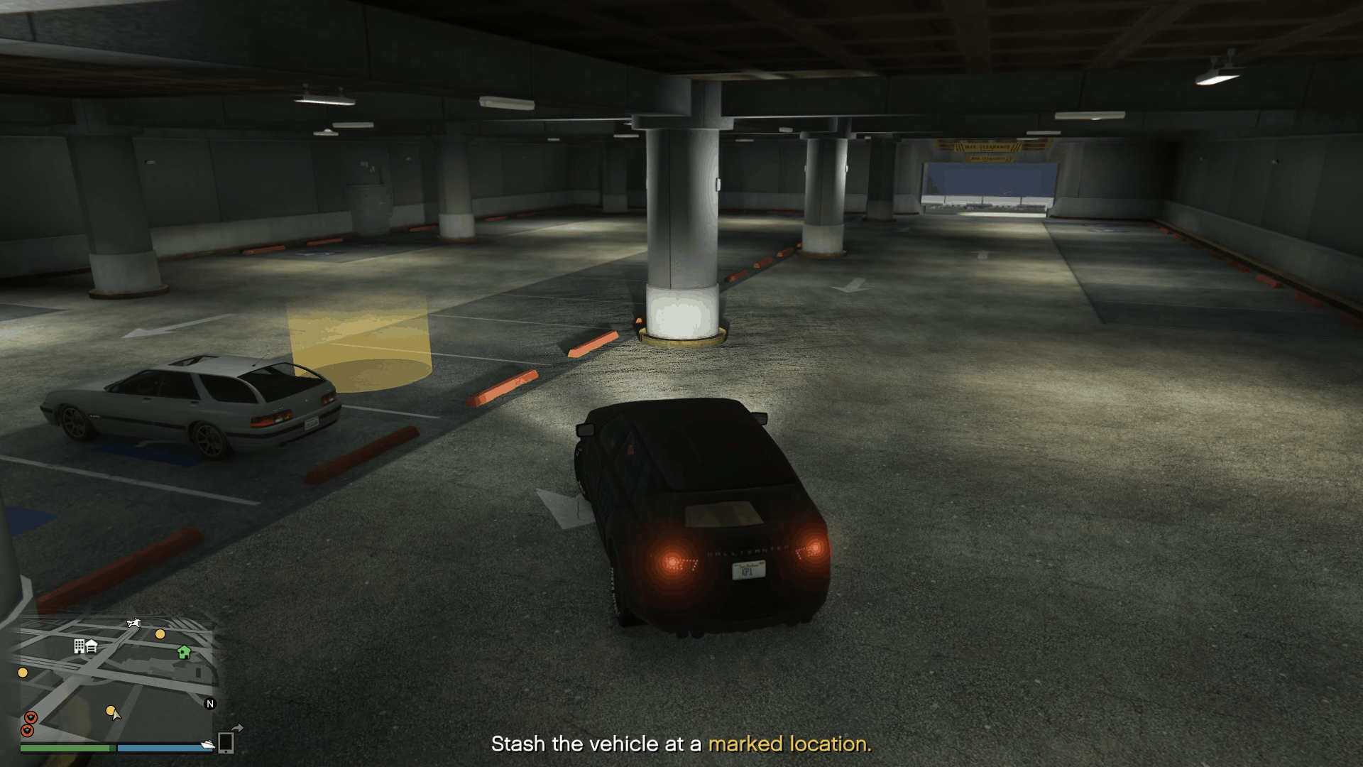 Parking the car at the getaway location