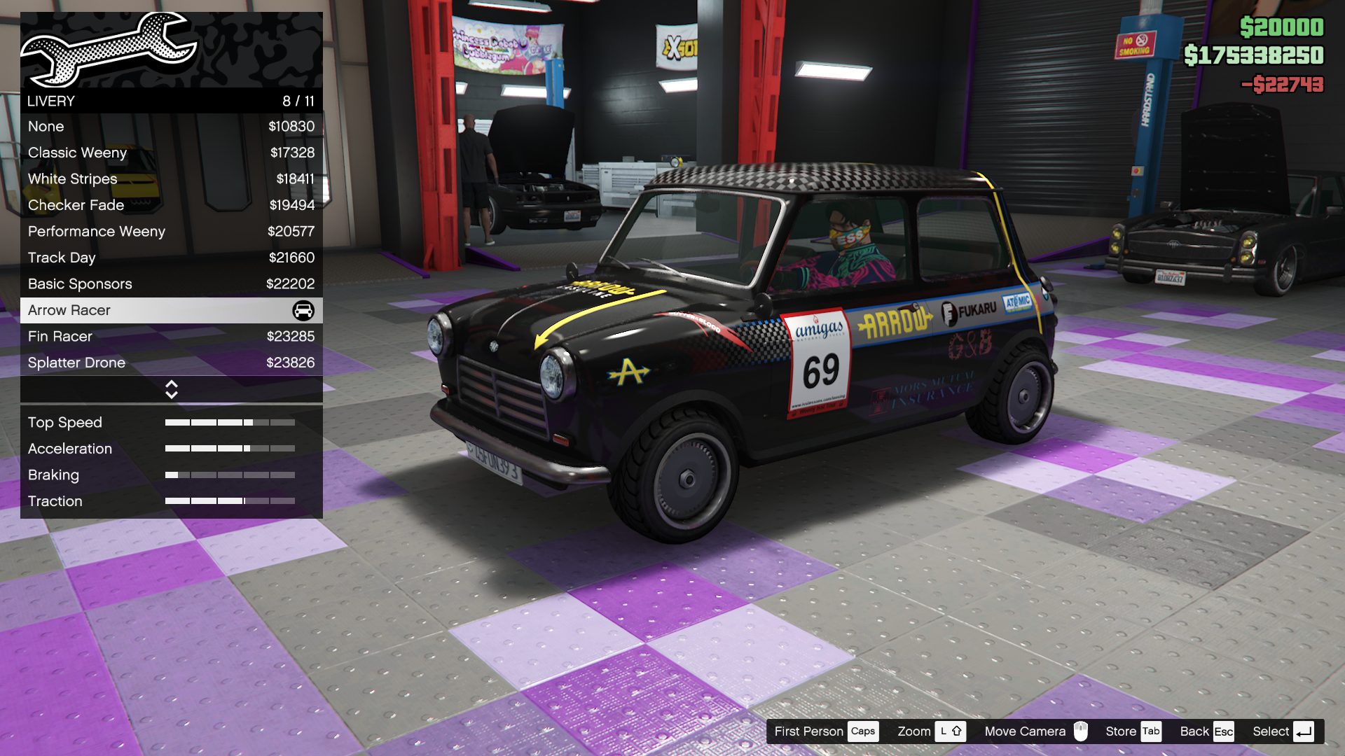 'Arrow Racer' livery applied on Issa Classic in GTA Online.