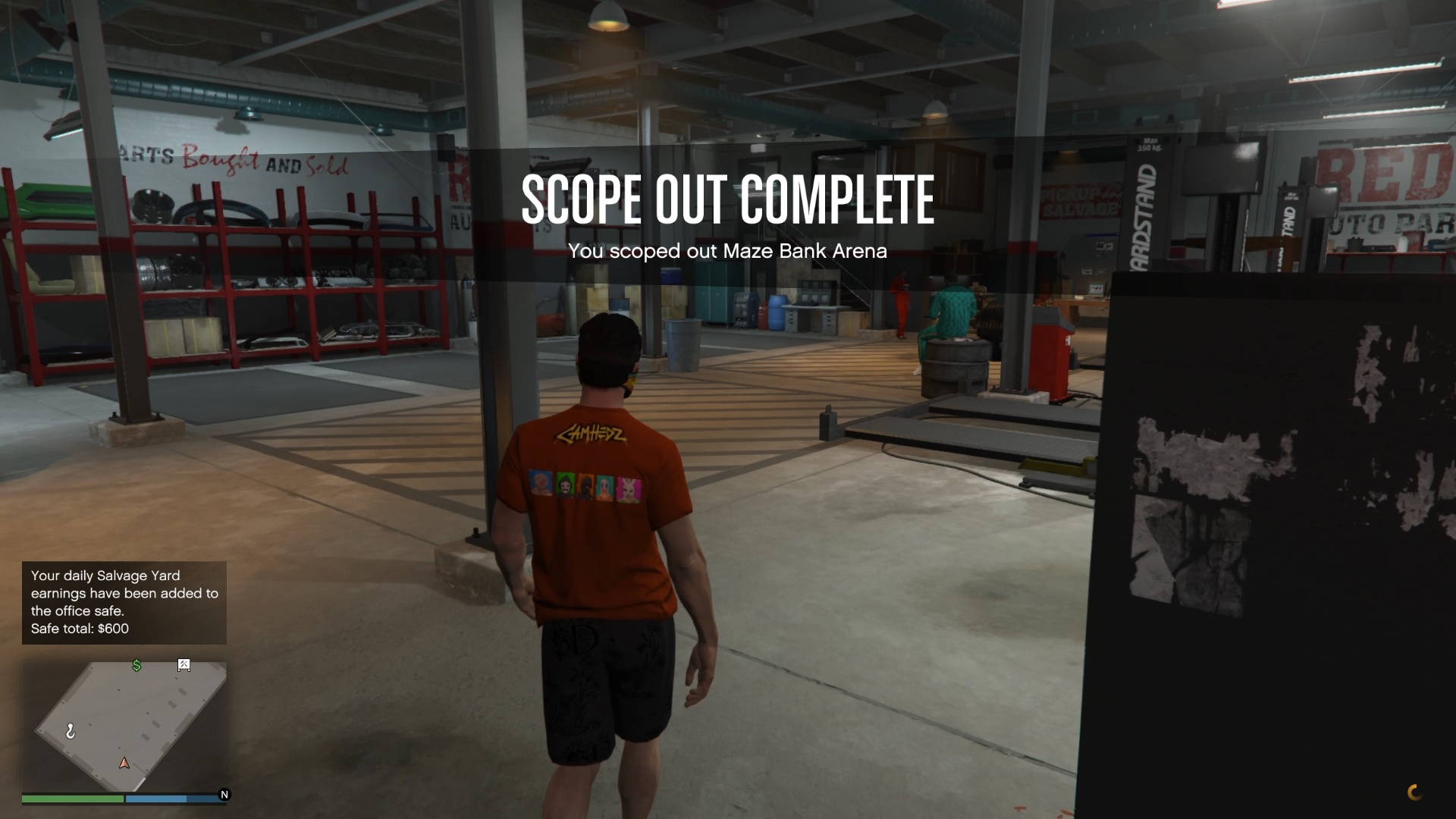 Once you've captured all three scope out points, return to the Salvage Yard to complete this mission.