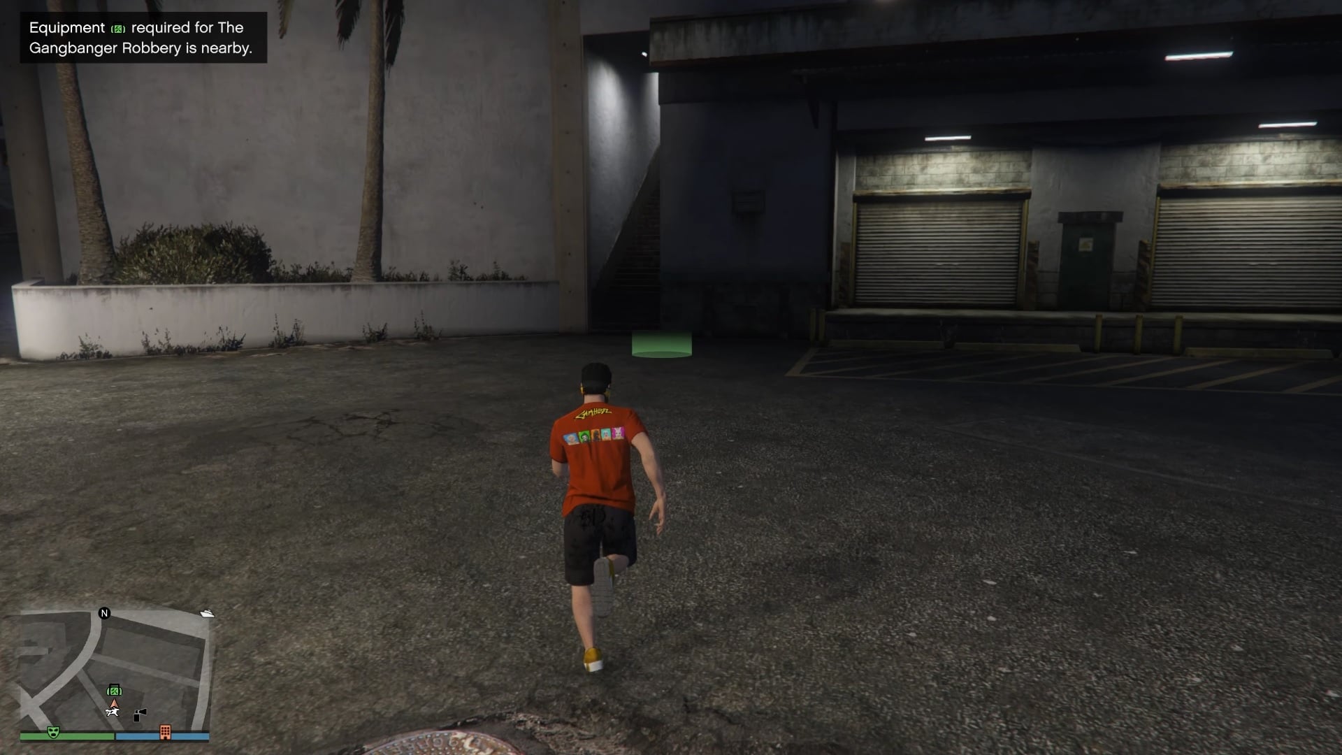 Walk up to the circle and interact with it to call Jamal to start the task.