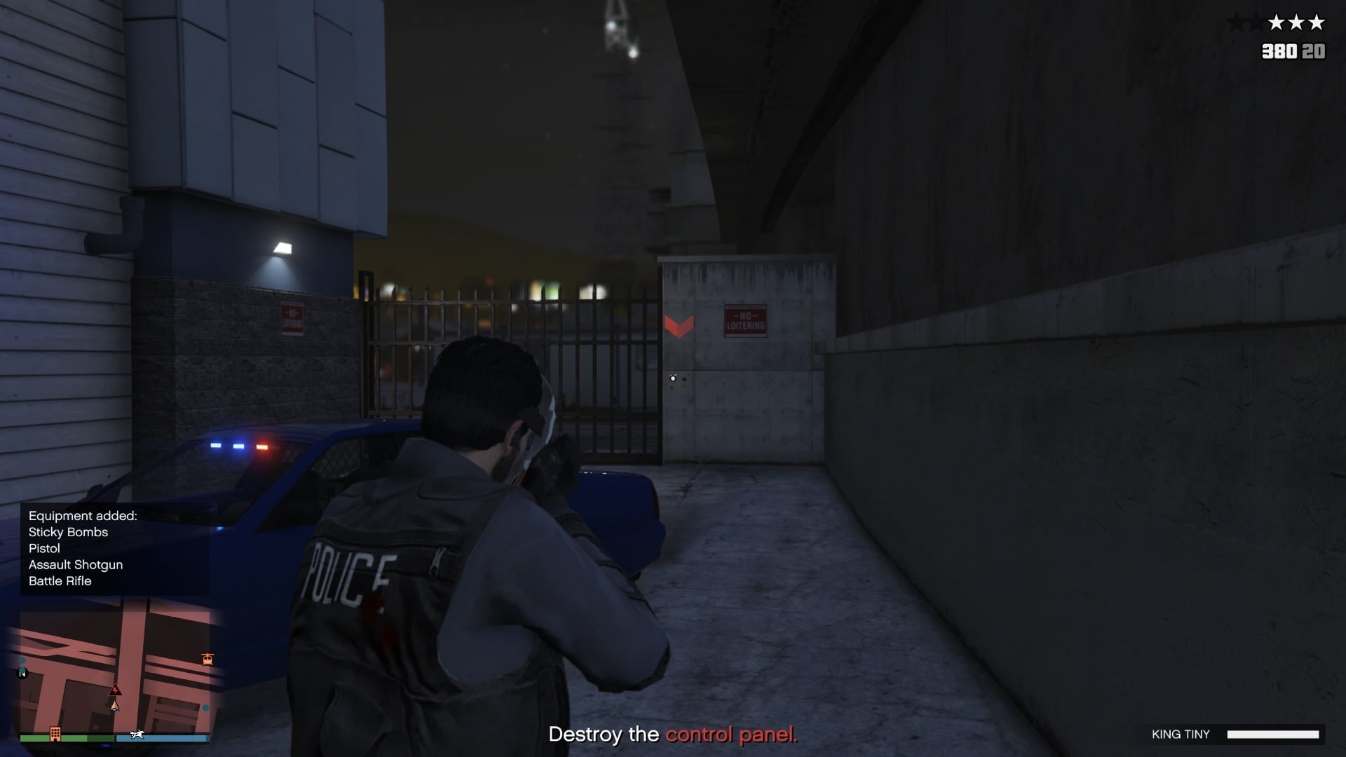 Sliding door control panel.