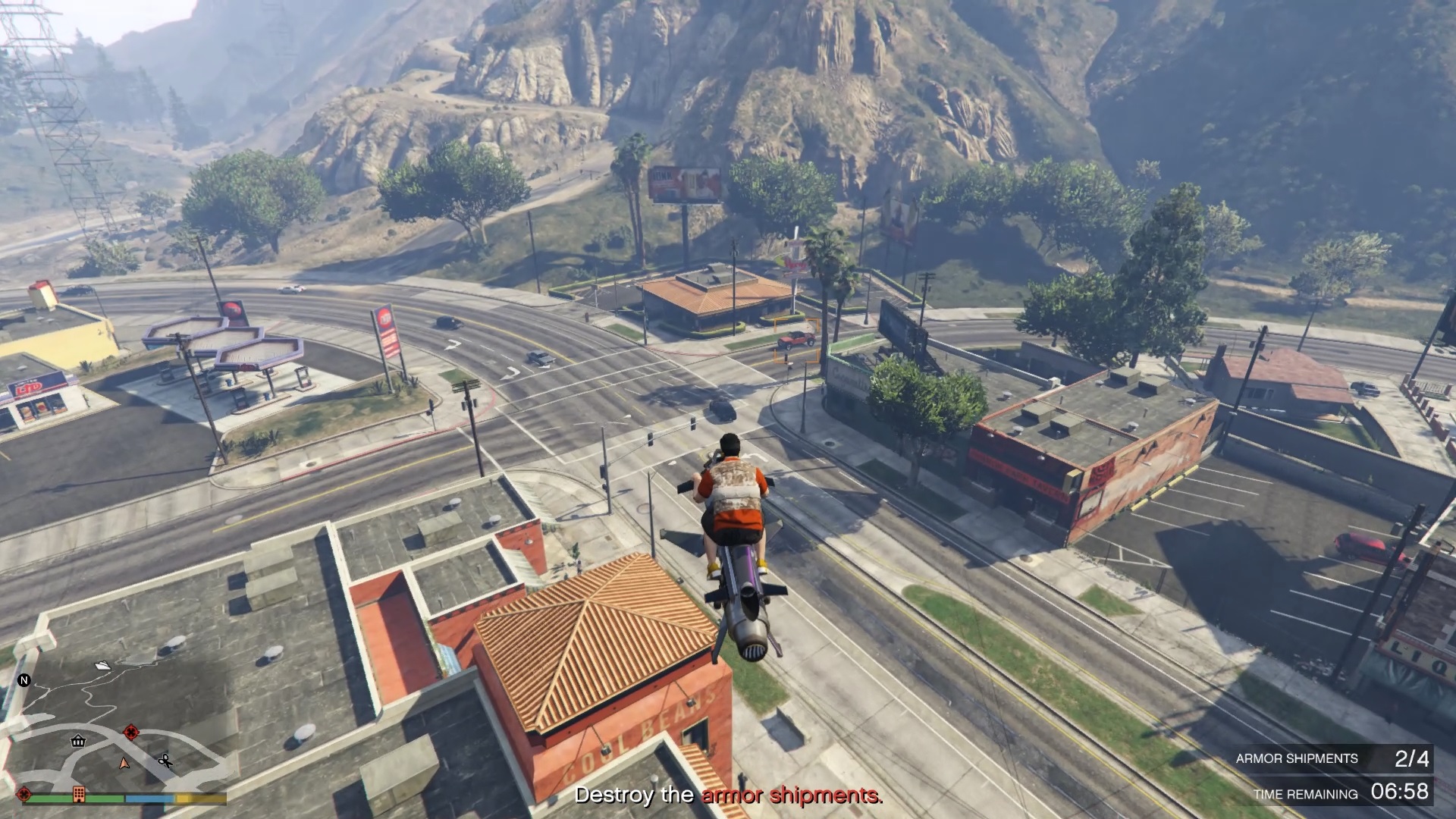 You can easily destroy them all using a Buzzard or an Oppressor Mark II.