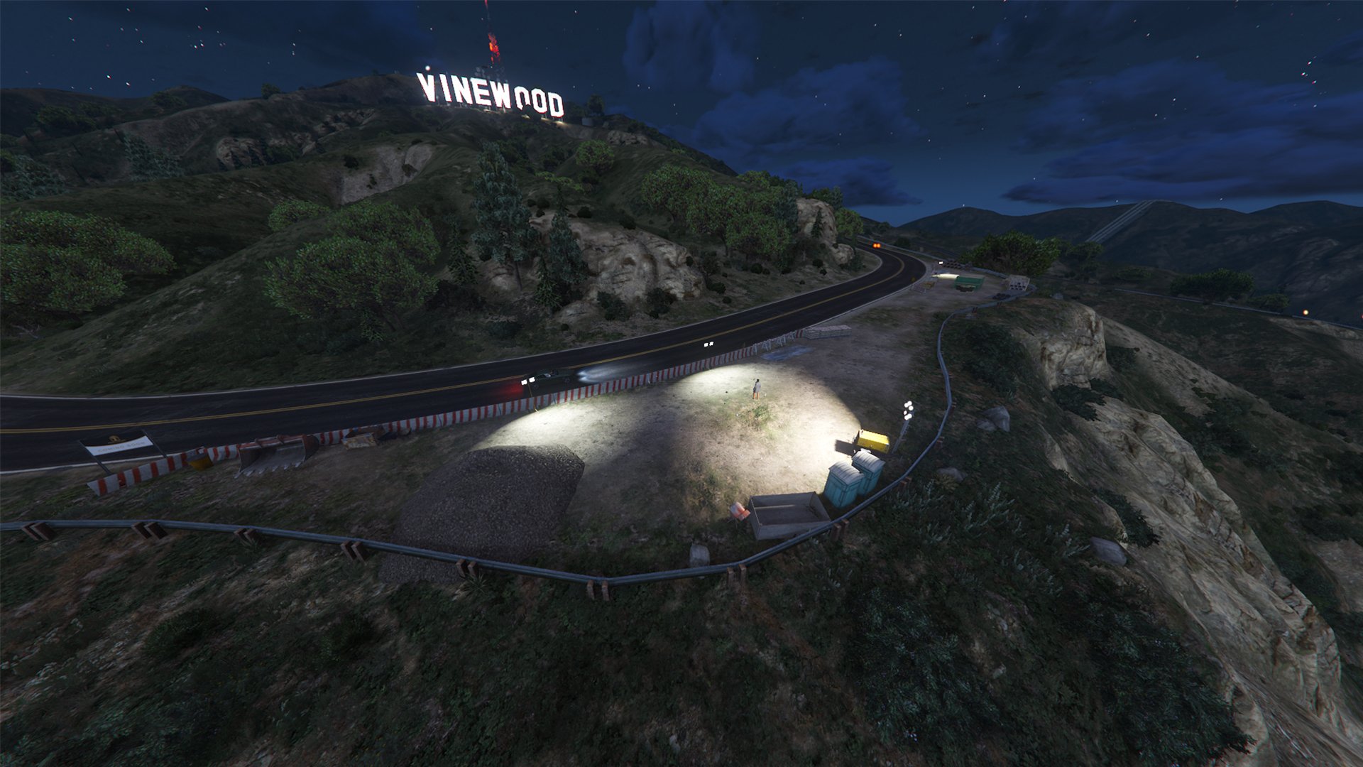 The west vinewood hill mansion construction site which is right next to the Vinewood sign.