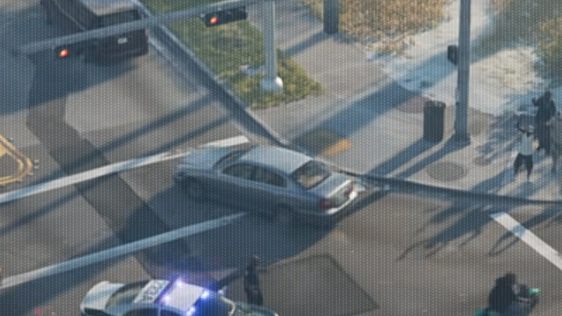 Silver Karin Intruder as seen making a turn in the first GTA VI trailer.