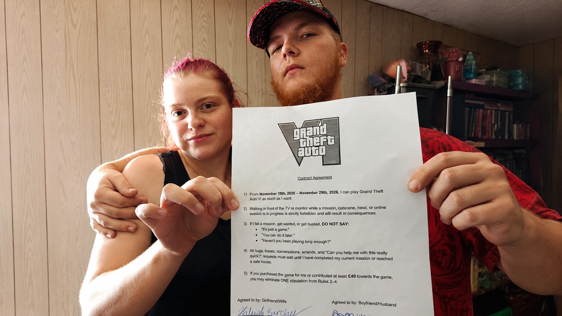 GTA 6 Fever Is So Real a Couple Made an Actual Contract for It