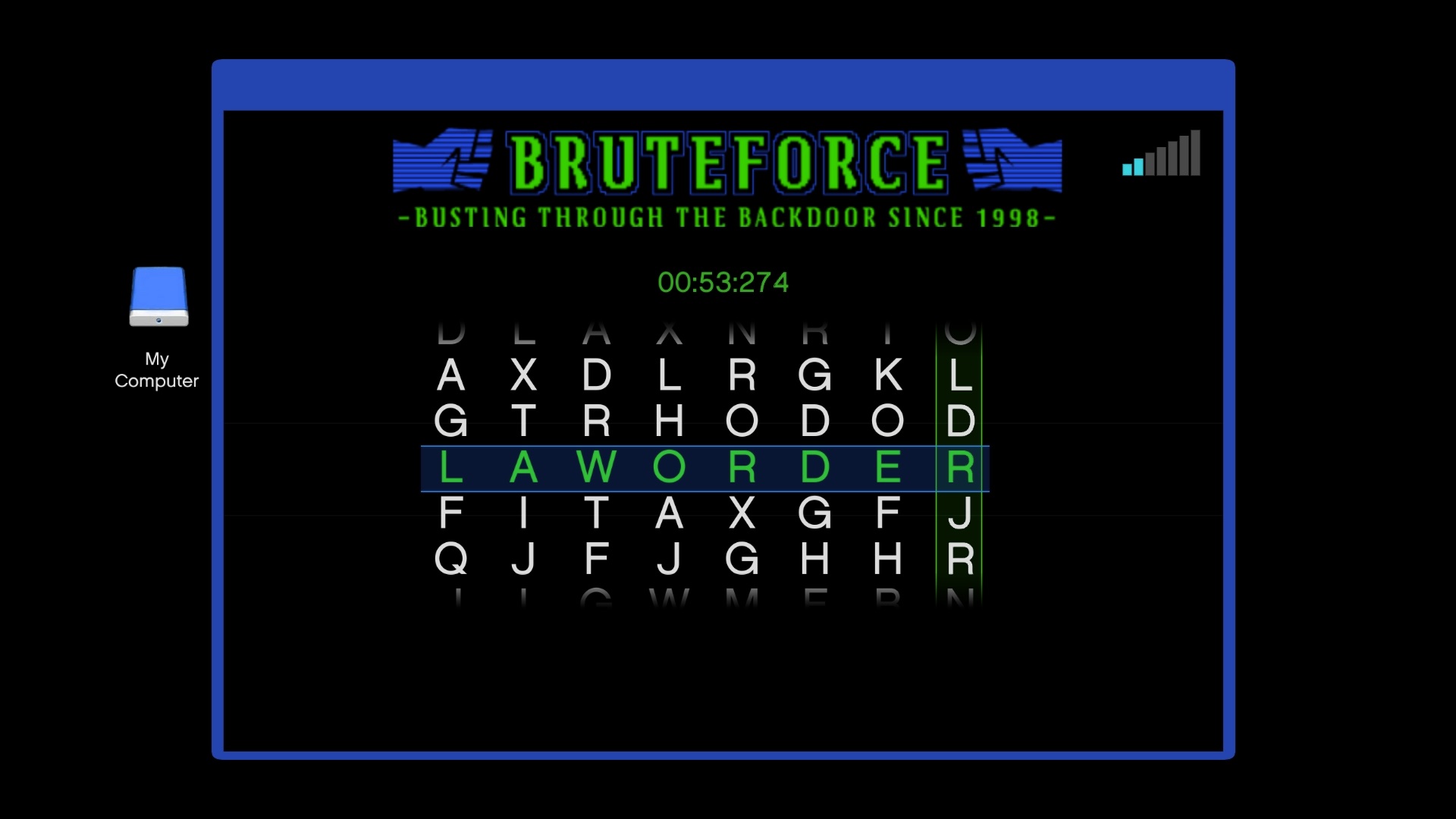 You will get the good ol' matching letters mini-game.