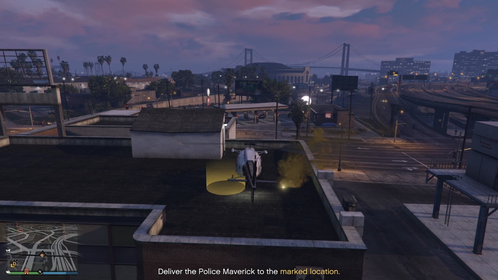 After that, fly to the marked location and leave the area to complete this mission.