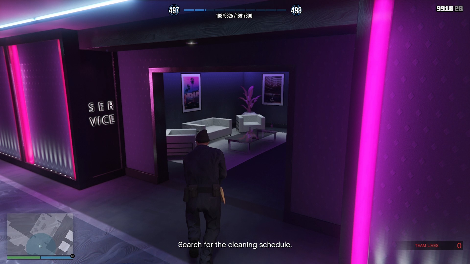 Diamond Casino service area.