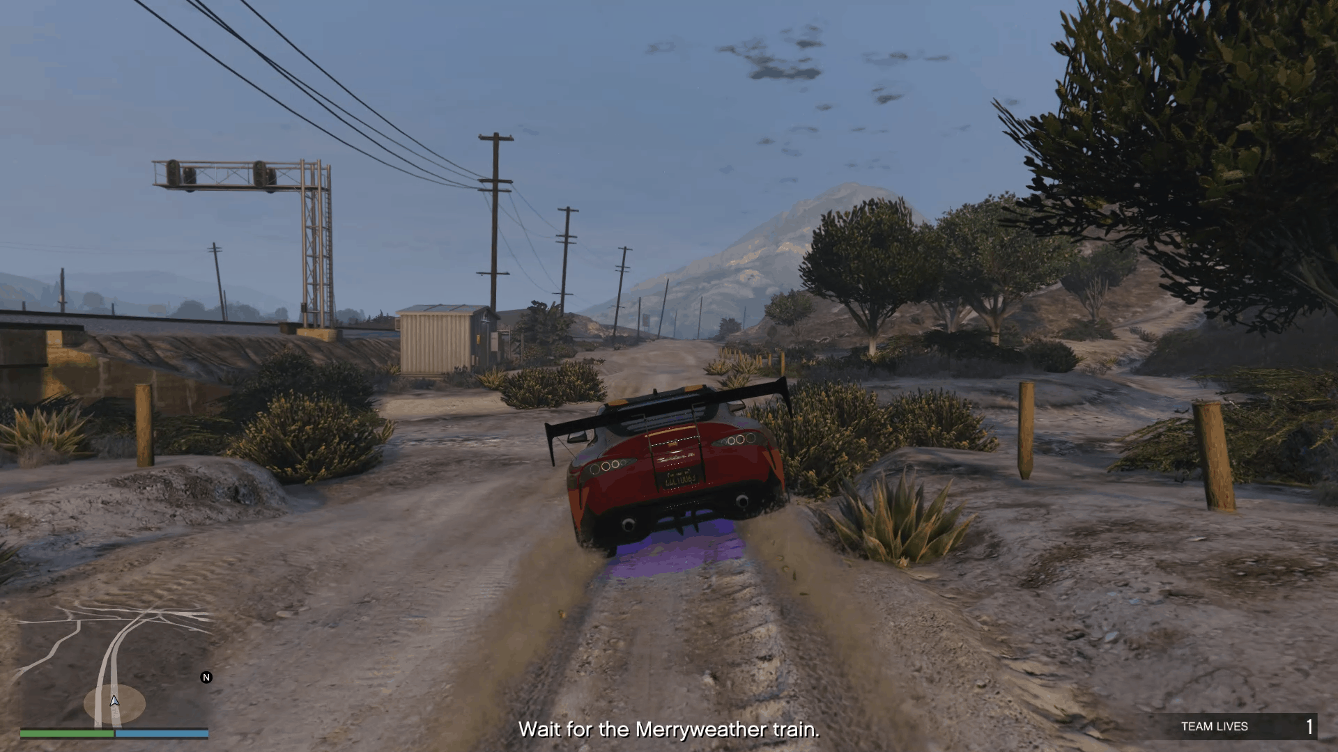 Waiting for the train at the interception point