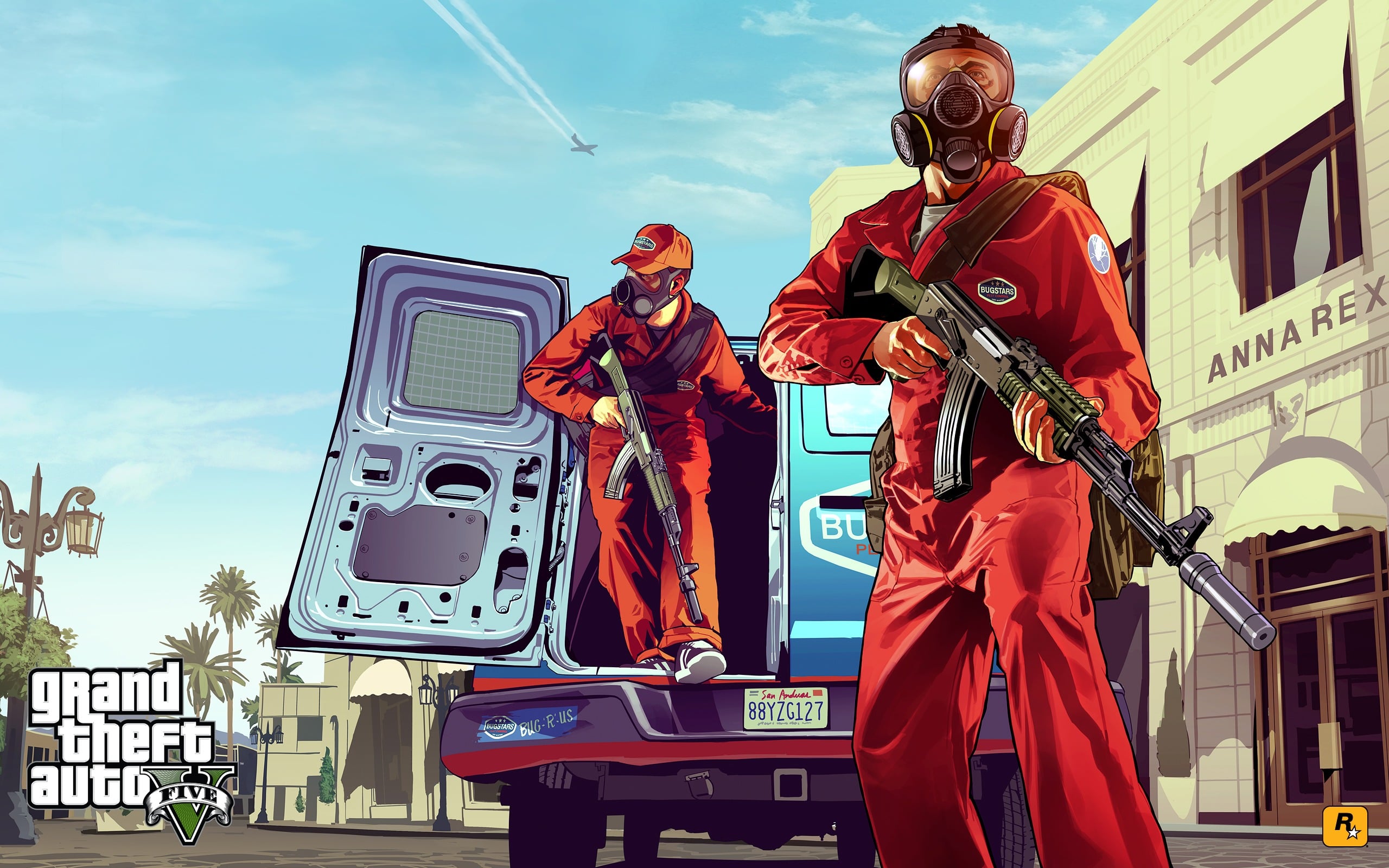 Official promotional artwork showcasing the Jewel Store Job heist outfit.
