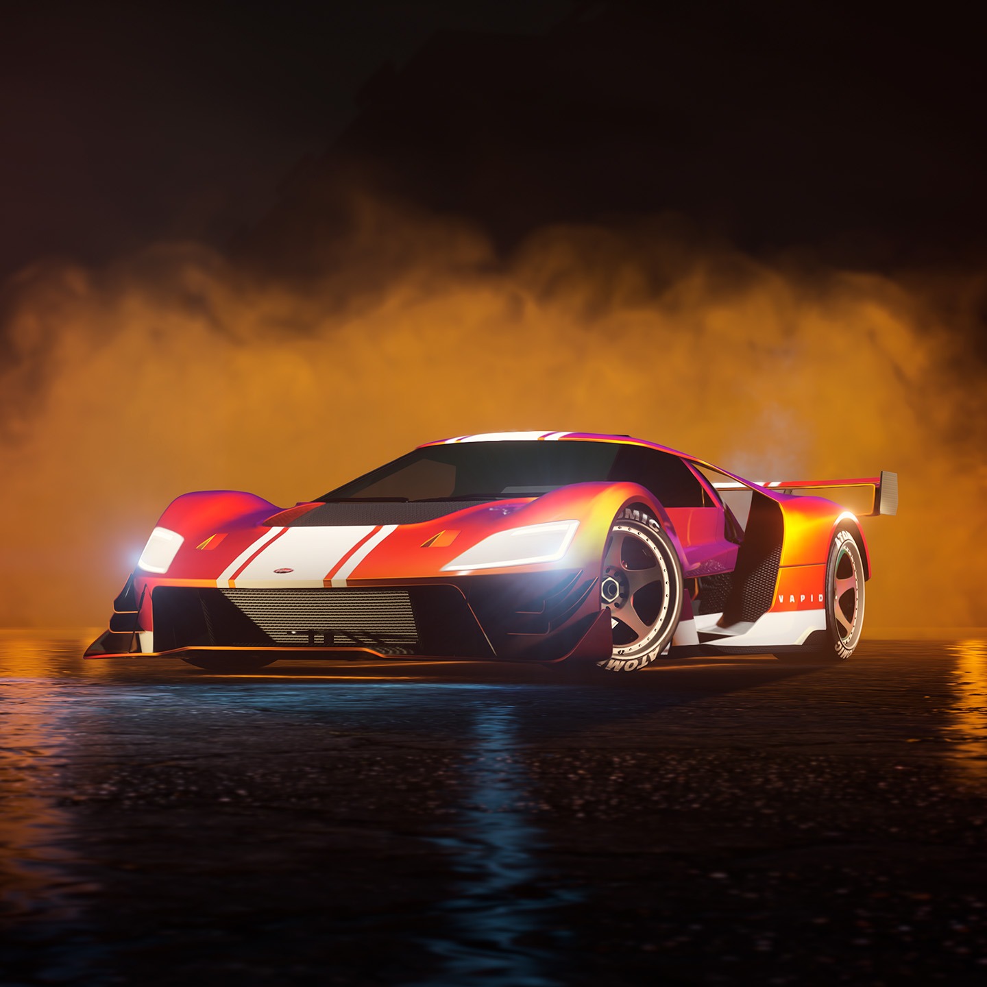 Red Rainbow Flip Chameleon Paint.