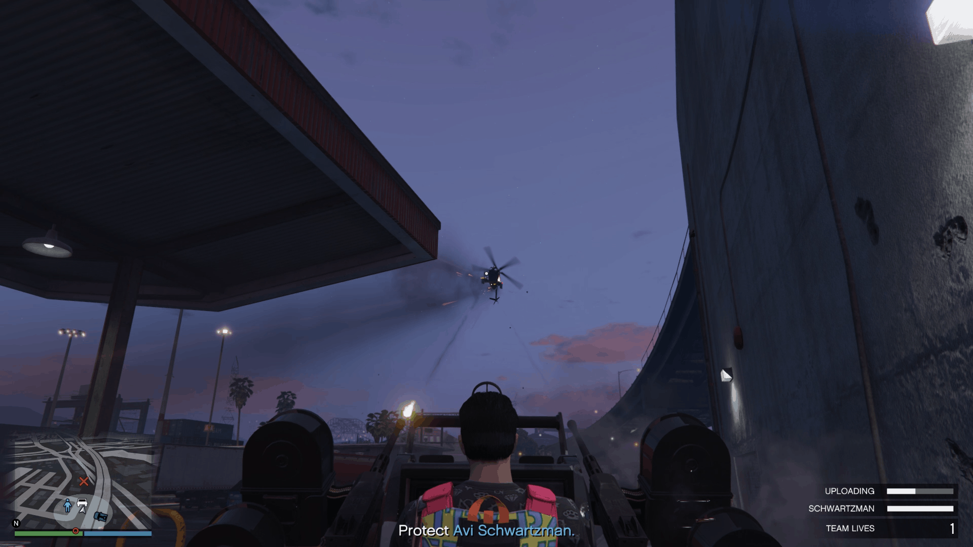 Destroying a chopper within a few shots of the AAG