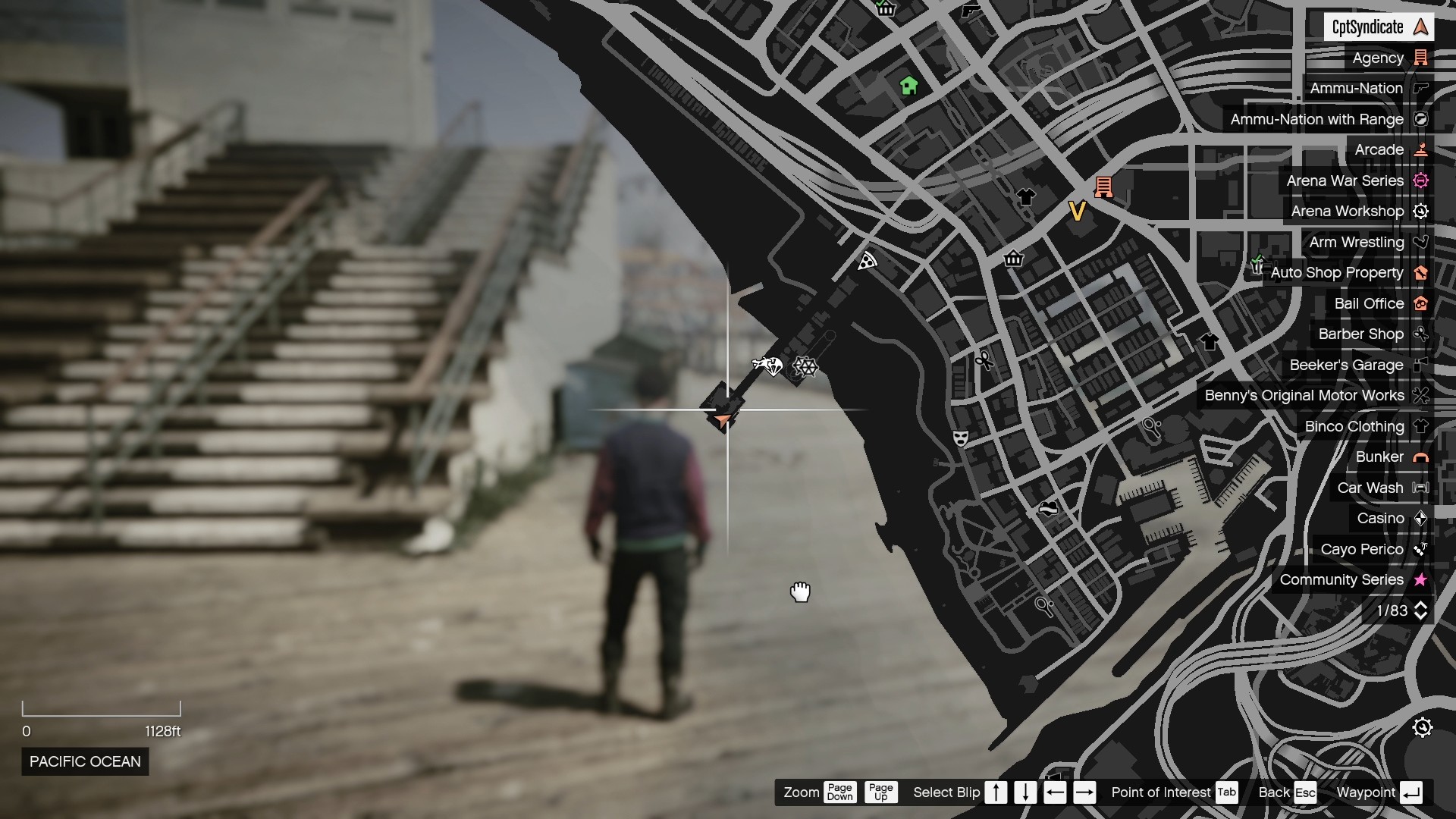 Seagull's location on the map.