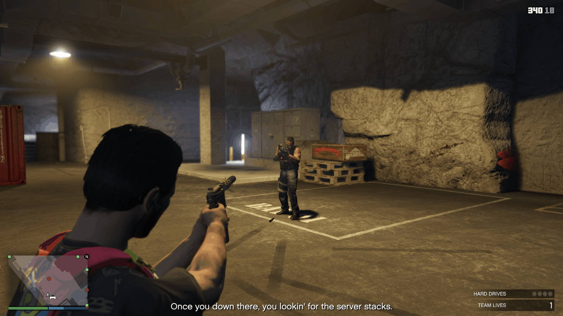 The first soldier you encounter as soon as you enter the bunker