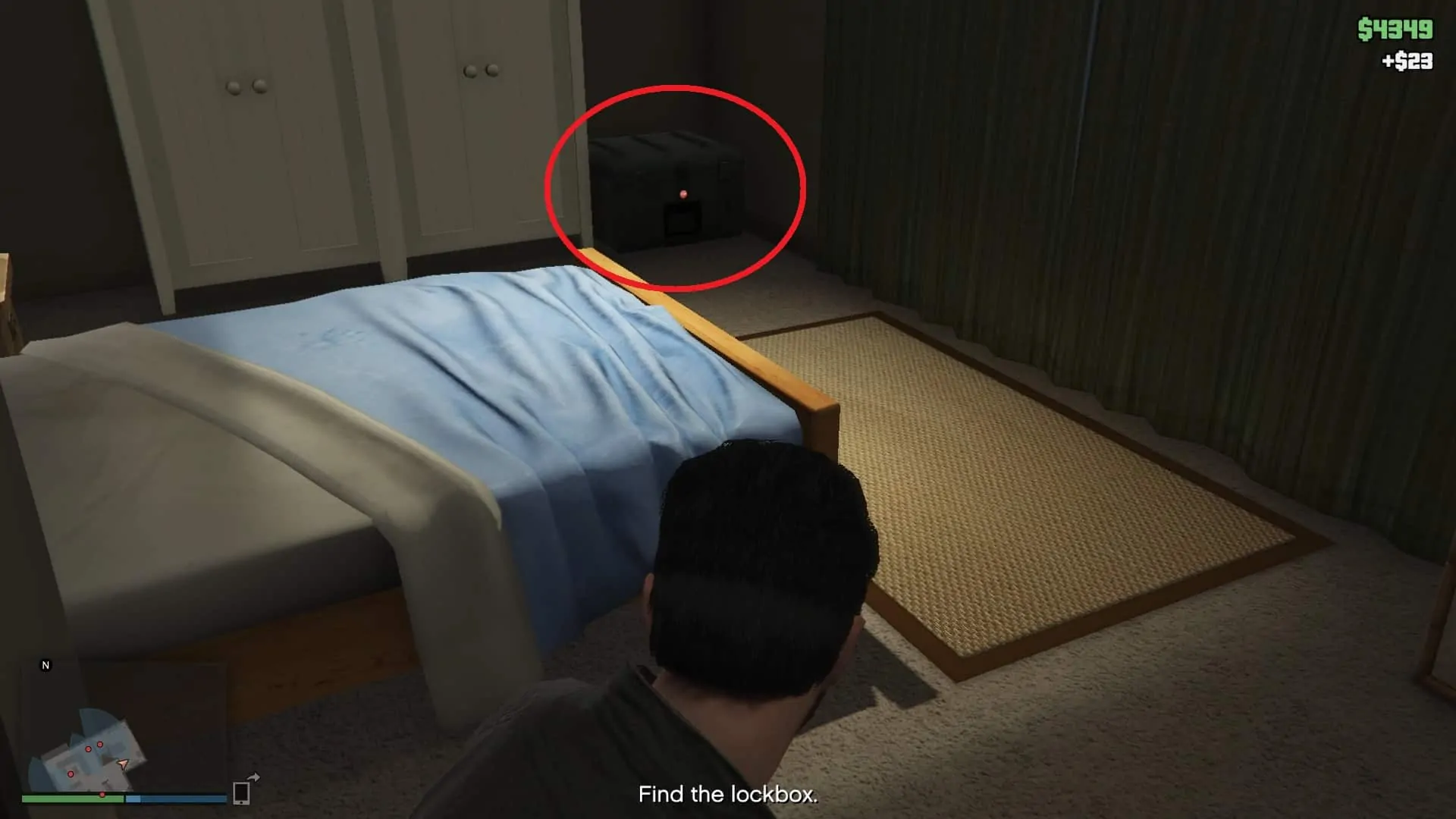 Lockbox containing the laptop