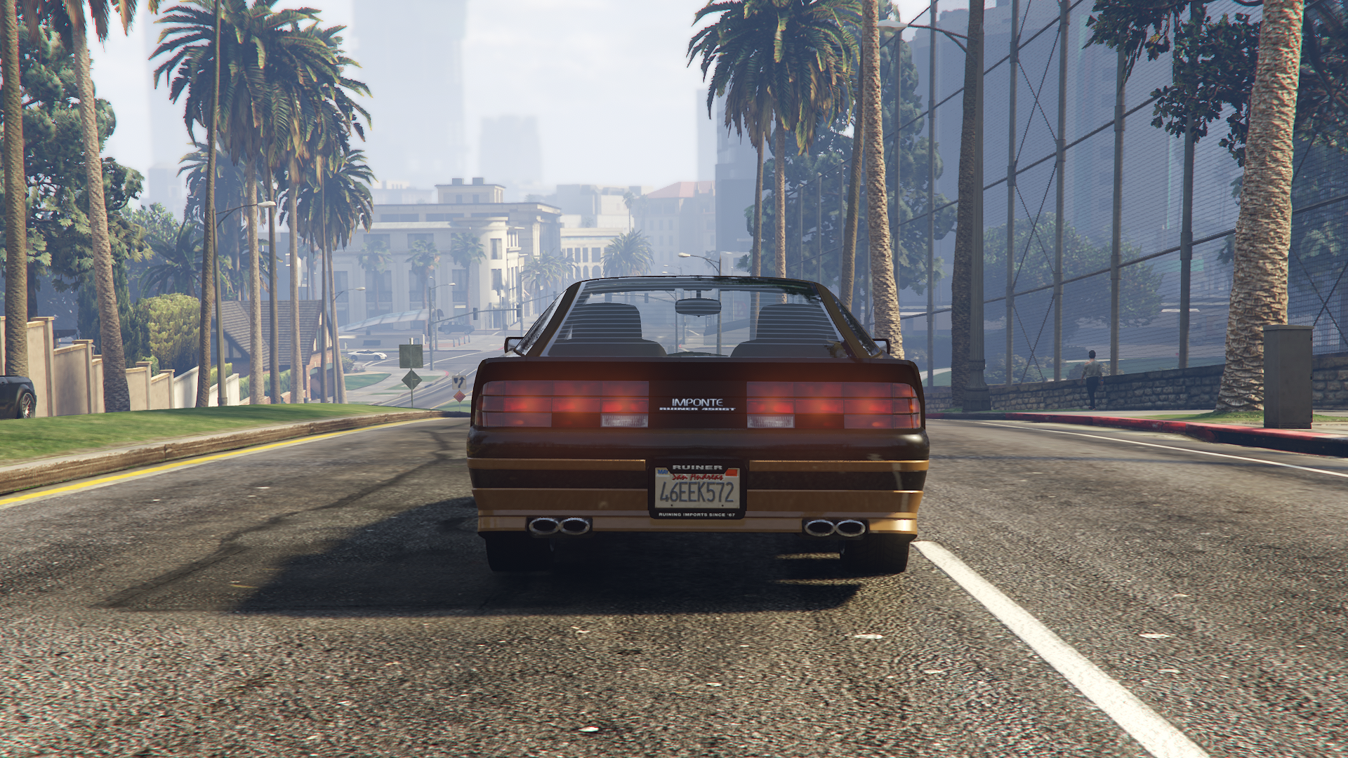 Back side of Imponte Ruiner as seen in Grand Theft Auto V and GTA Online.
