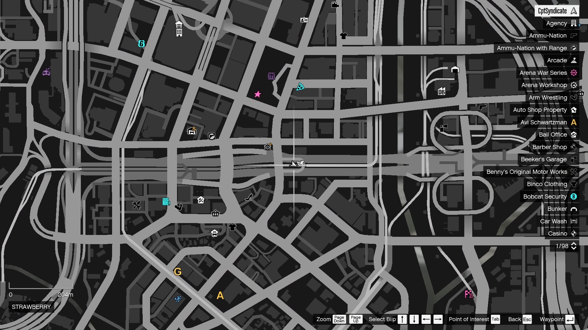 The map shows the location of the lucky clover at the metro station platform in Strawberry.