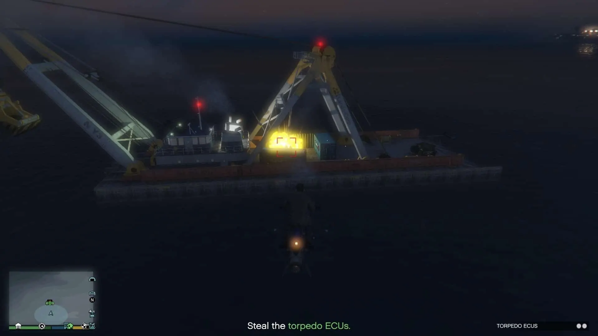 Killing the guards on the barge