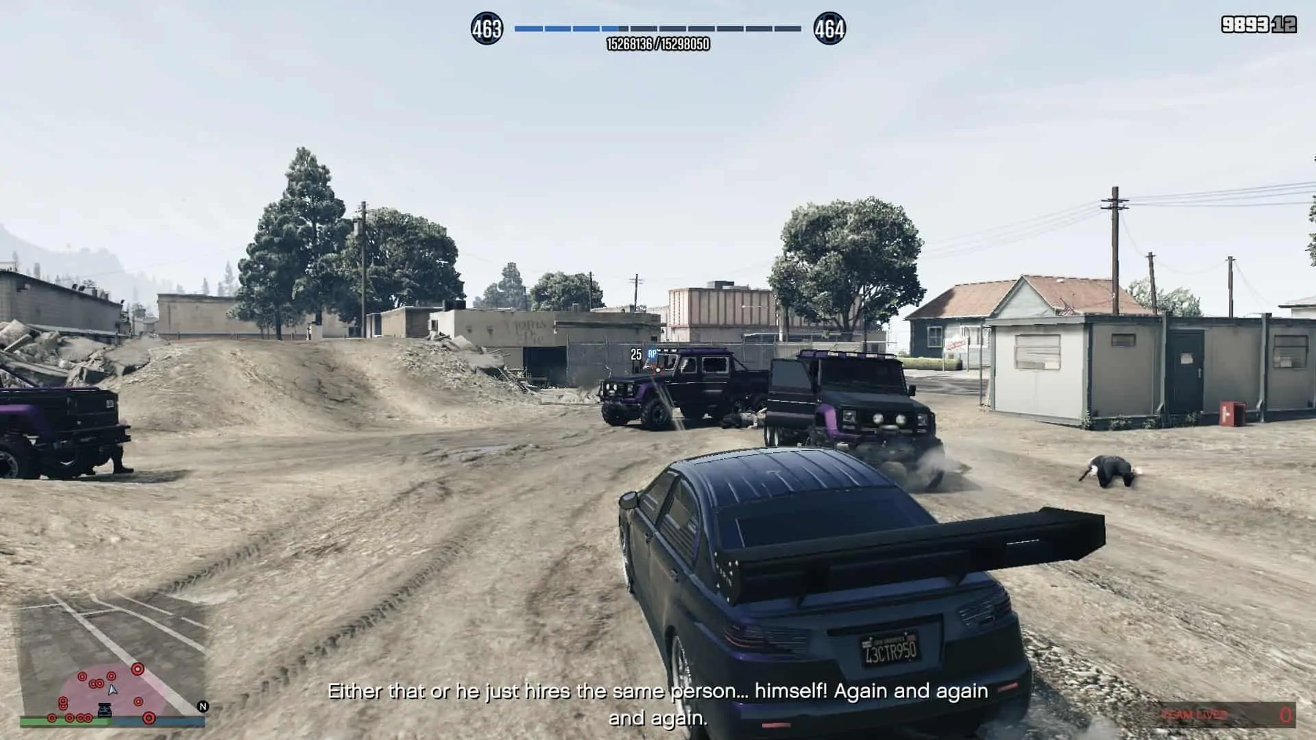 Killing the security team at the construction site