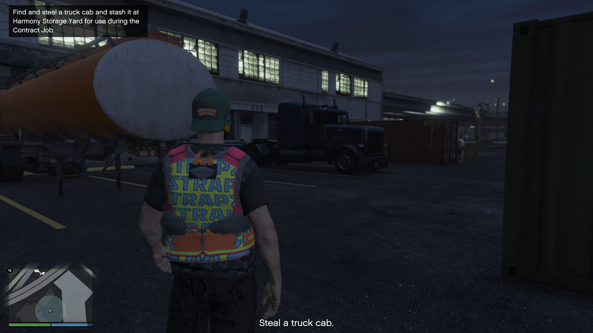 Truck cab at the docks